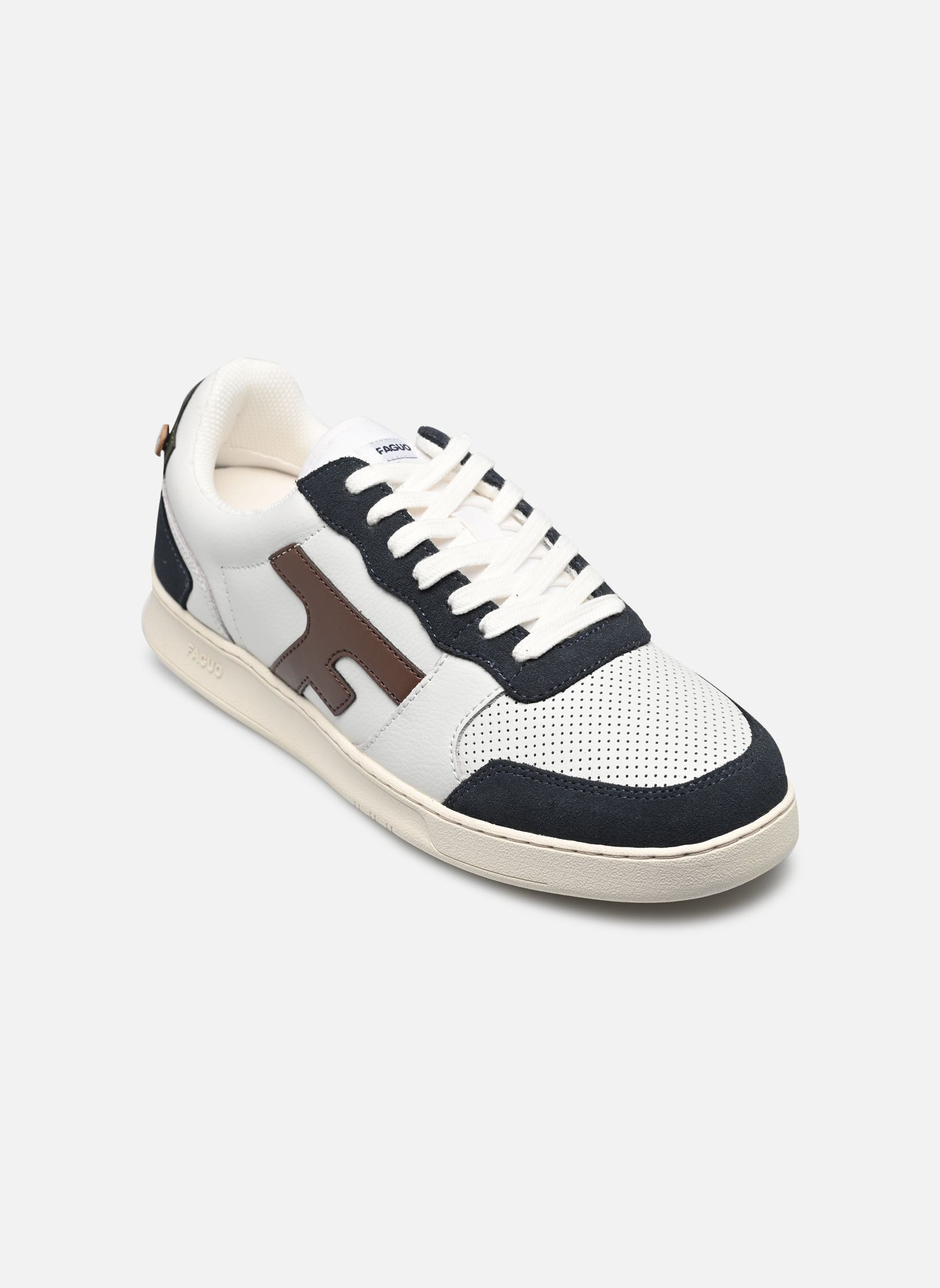 Niedrige Sneaker HAZEL LEATHER SUEDE M herren mehrfarbig Faguo Niedrige Sneaker HAZEL LEATHER SUEDE M herren mehrfarbig WHITE/NAVY
