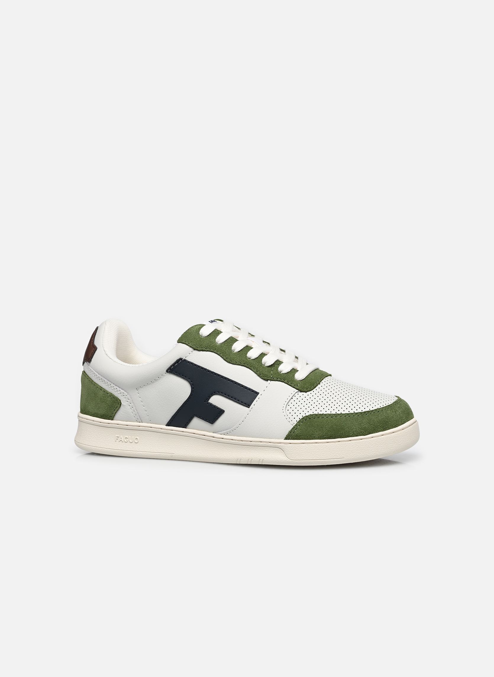 Niedrige Sneaker HAZEL LEATHER SUEDE M herren weiß Faguo Niedrige Sneaker HAZEL LEATHER SUEDE M herren weiß WHITE/KAKI