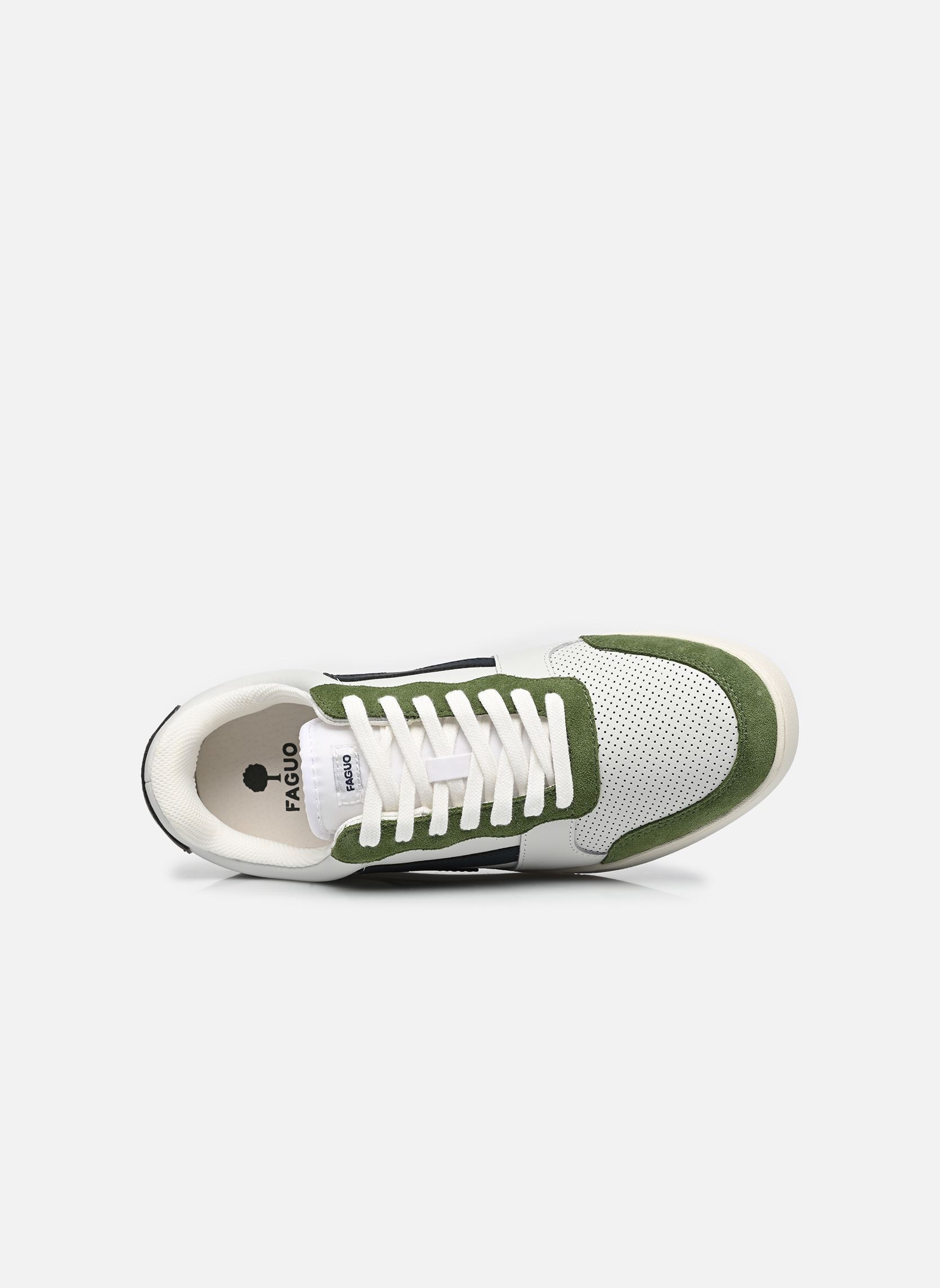 Niedrige Sneaker HAZEL LEATHER SUEDE M herren weiß Faguo Niedrige Sneaker HAZEL LEATHER SUEDE M herren weiß WHITE/KAKI