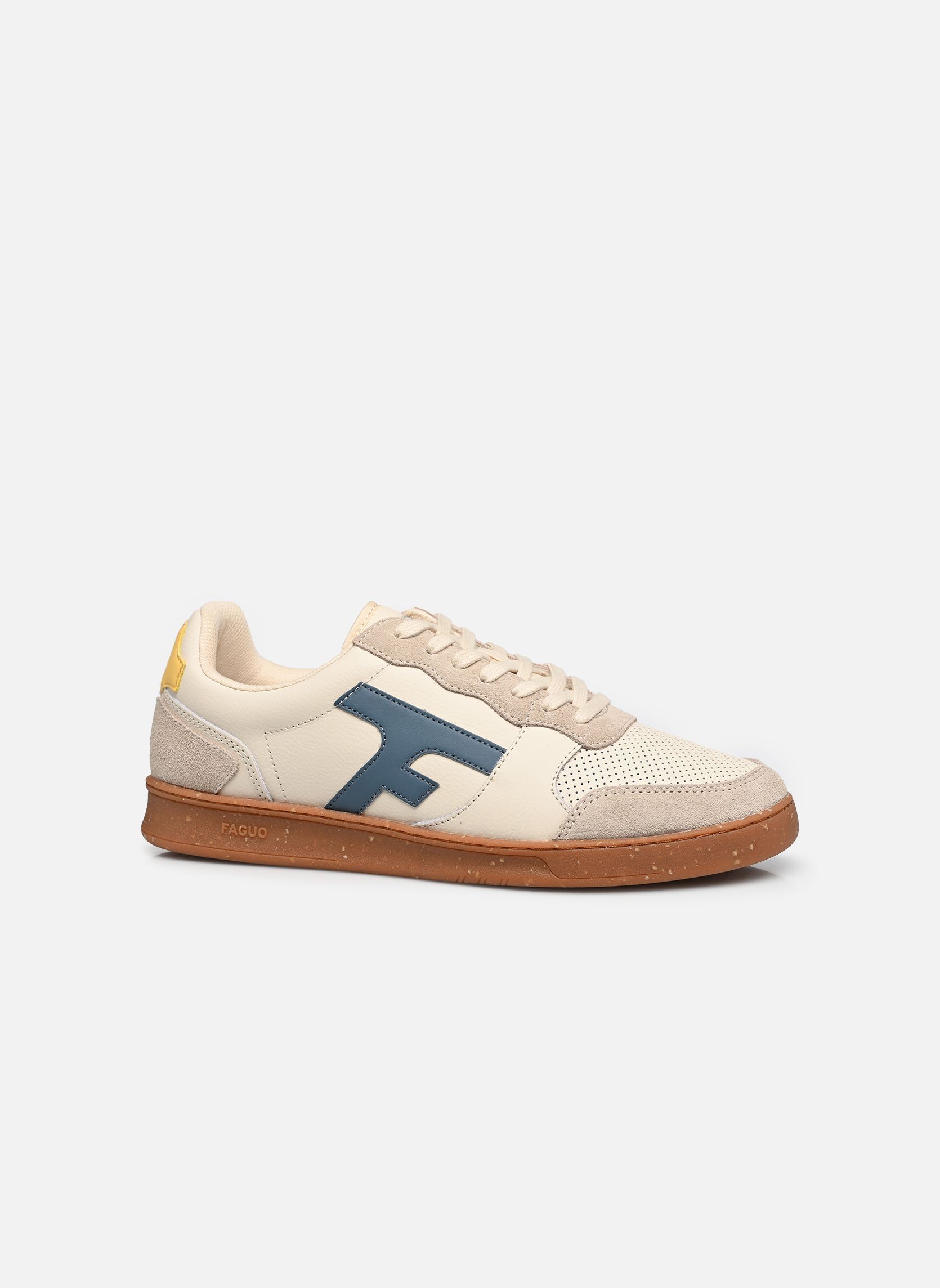 Baskets basses HAZEL LEATHER SUEDE M homme beige Faguo Baskets basses HAZEL LEATHER SUEDE M homme beige CREAM/YELLOW