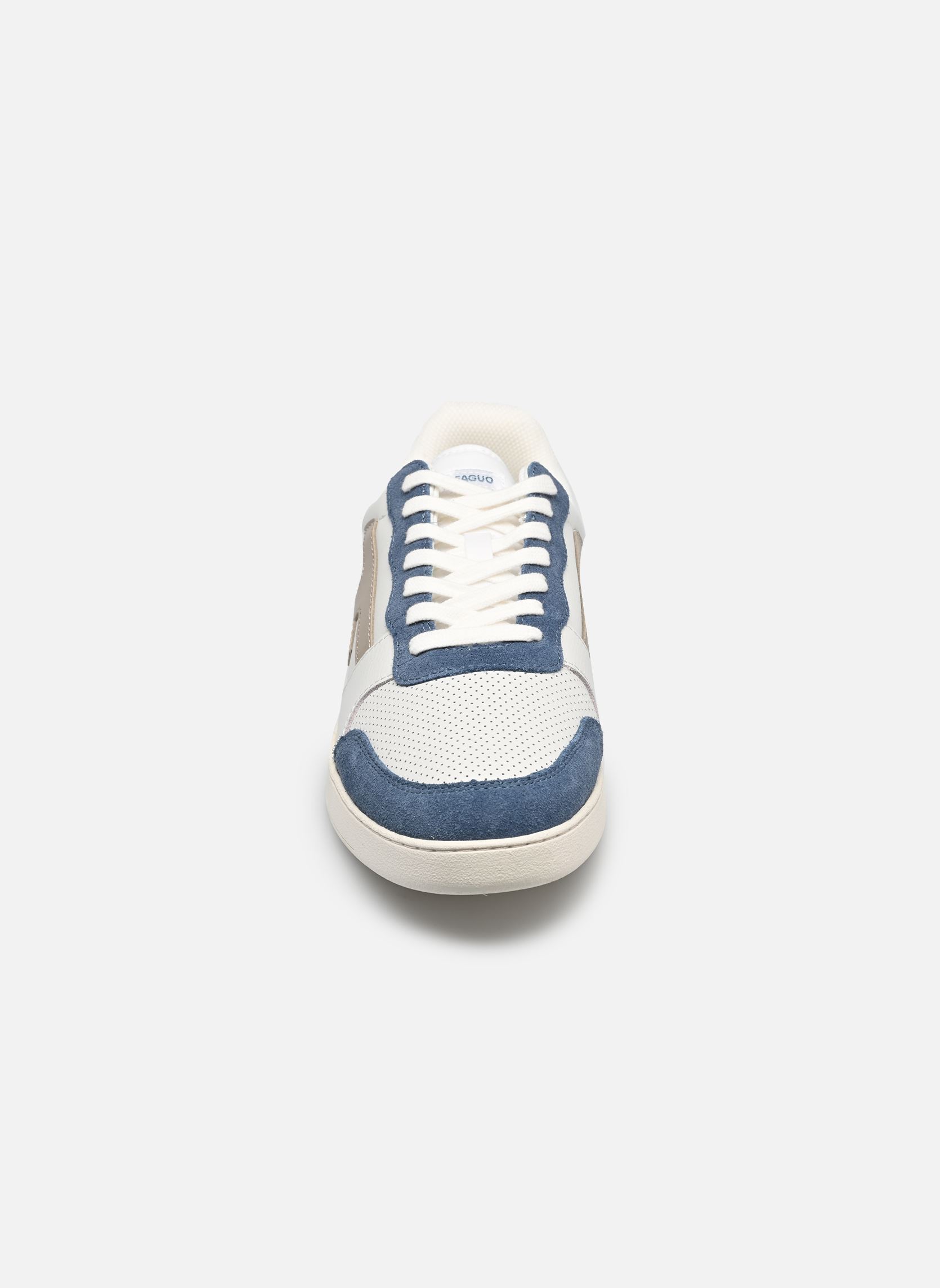 Niedrige Sneaker HAZEL LEATHER SUEDE M herren weiß Faguo Niedrige Sneaker HAZEL LEATHER SUEDE M herren weiß WHITE/BLUE
