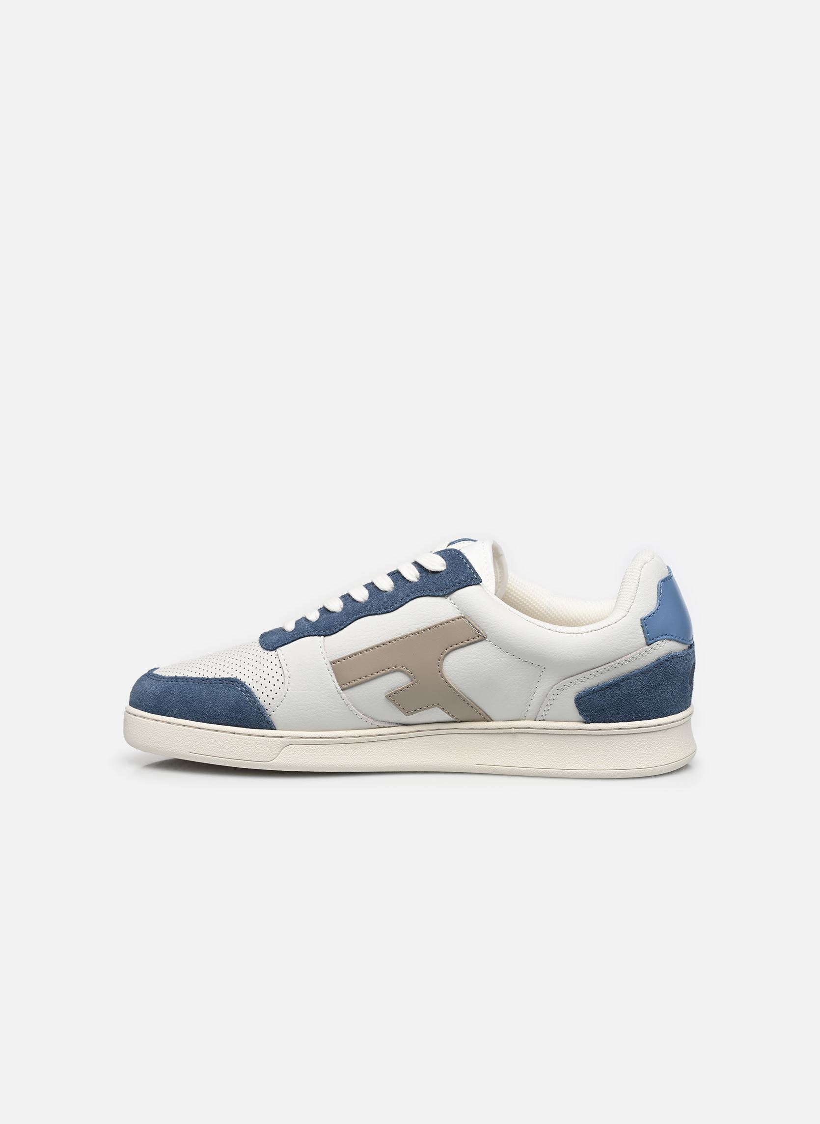 Niedrige Sneaker HAZEL LEATHER SUEDE M herren weiß Faguo Niedrige Sneaker HAZEL LEATHER SUEDE M herren weiß WHITE/BLUE