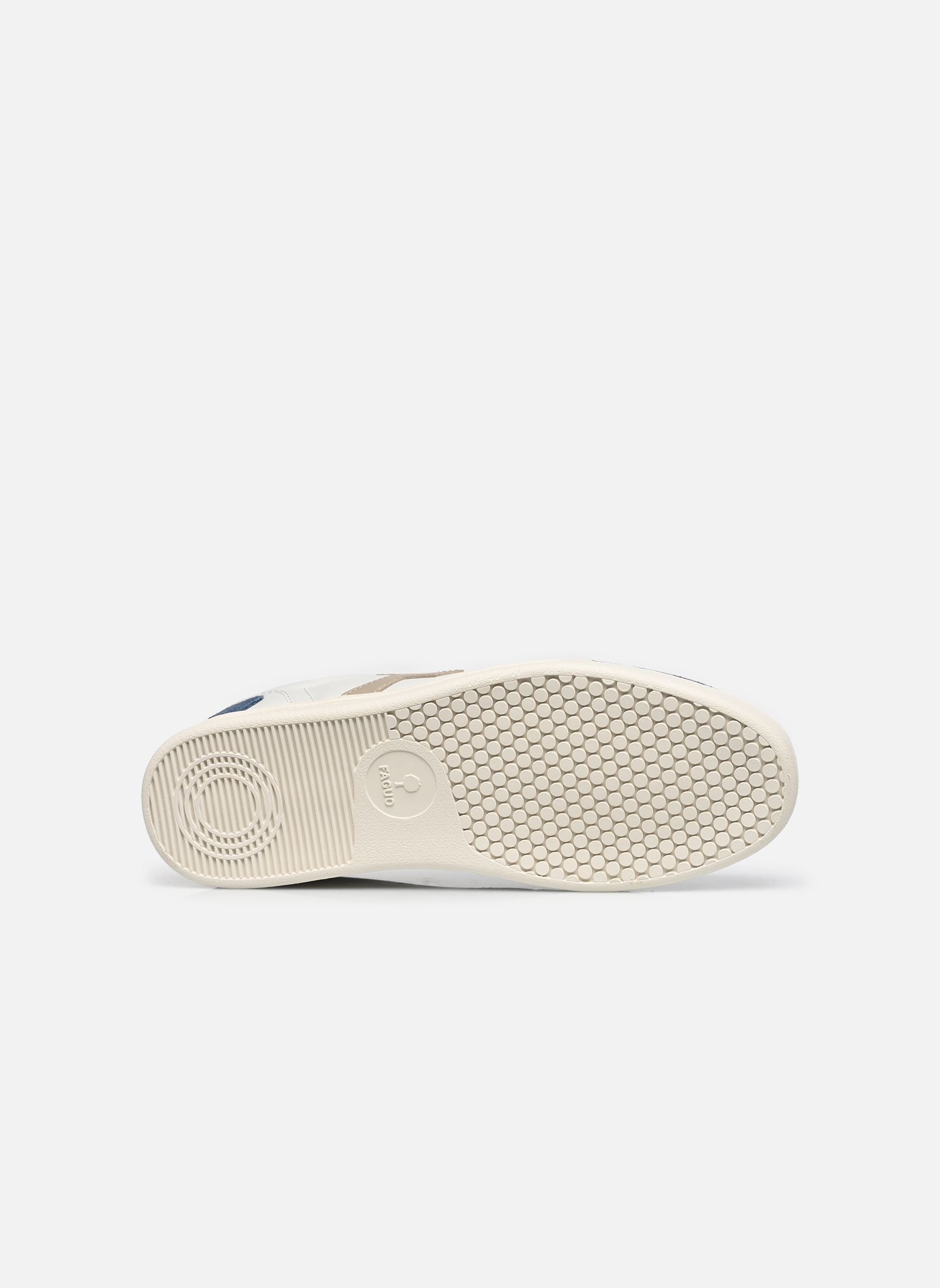 Niedrige Sneaker HAZEL LEATHER SUEDE M herren weiß Faguo Niedrige Sneaker HAZEL LEATHER SUEDE M herren weiß WHITE/BLUE