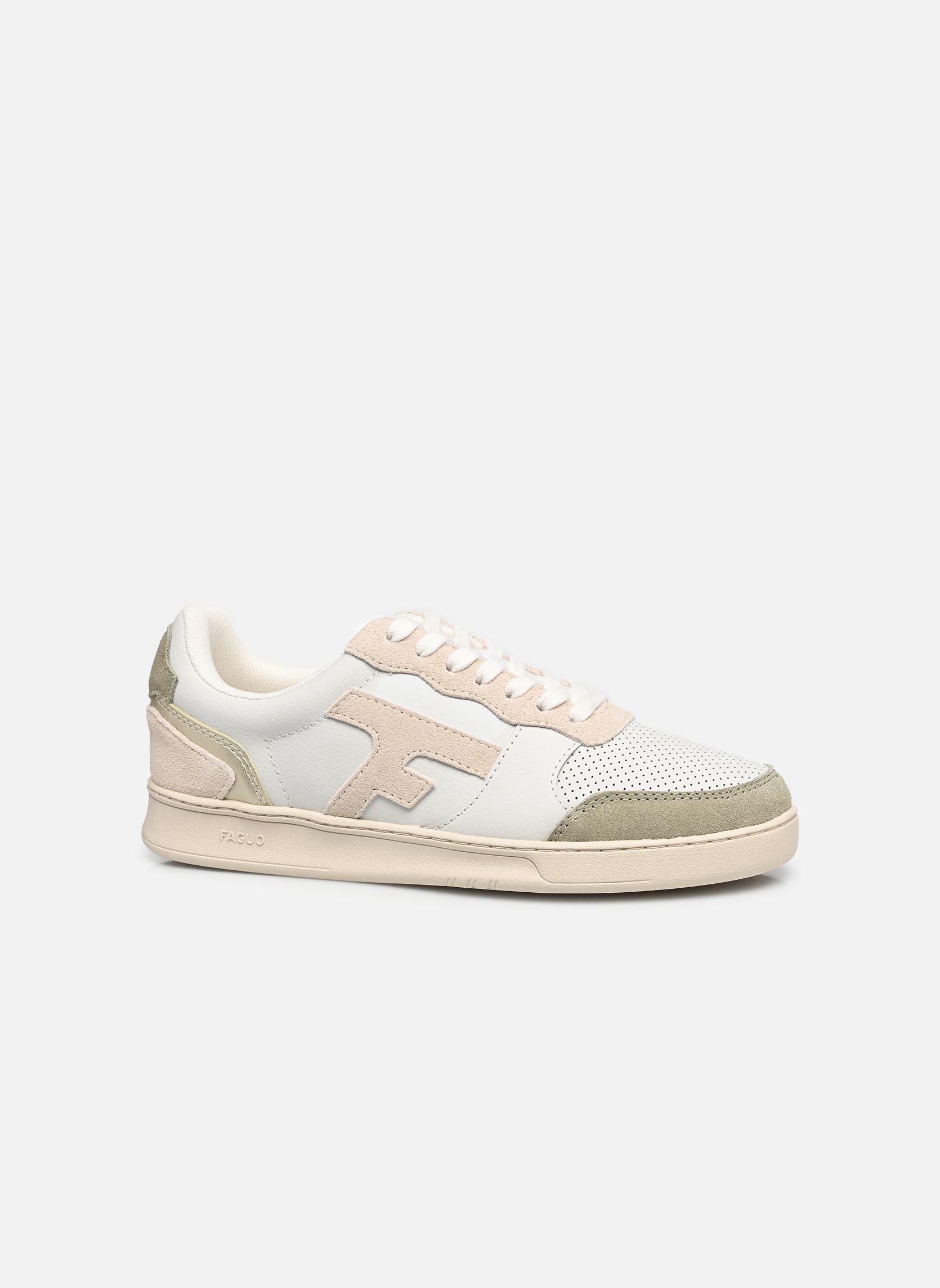 Niedrige Sneaker HAZEL LEATHER SUEDE W damen weiß Faguo Niedrige Sneaker HAZEL LEATHER SUEDE W damen weiß WHITE/LIGHT OCEAN