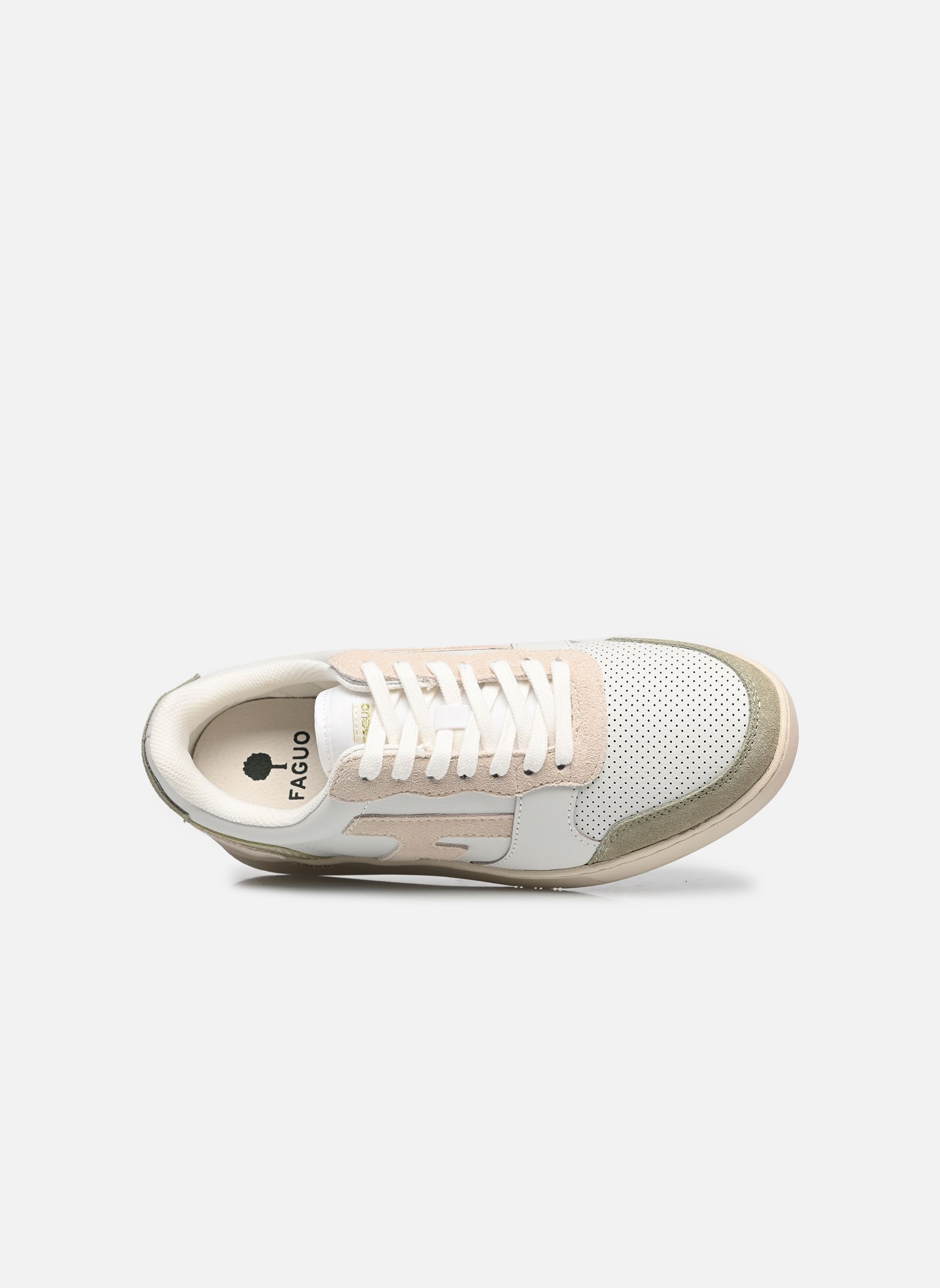 Niedrige Sneaker HAZEL LEATHER SUEDE W damen weiß Faguo Niedrige Sneaker HAZEL LEATHER SUEDE W damen weiß WHITE/LIGHT OCEAN