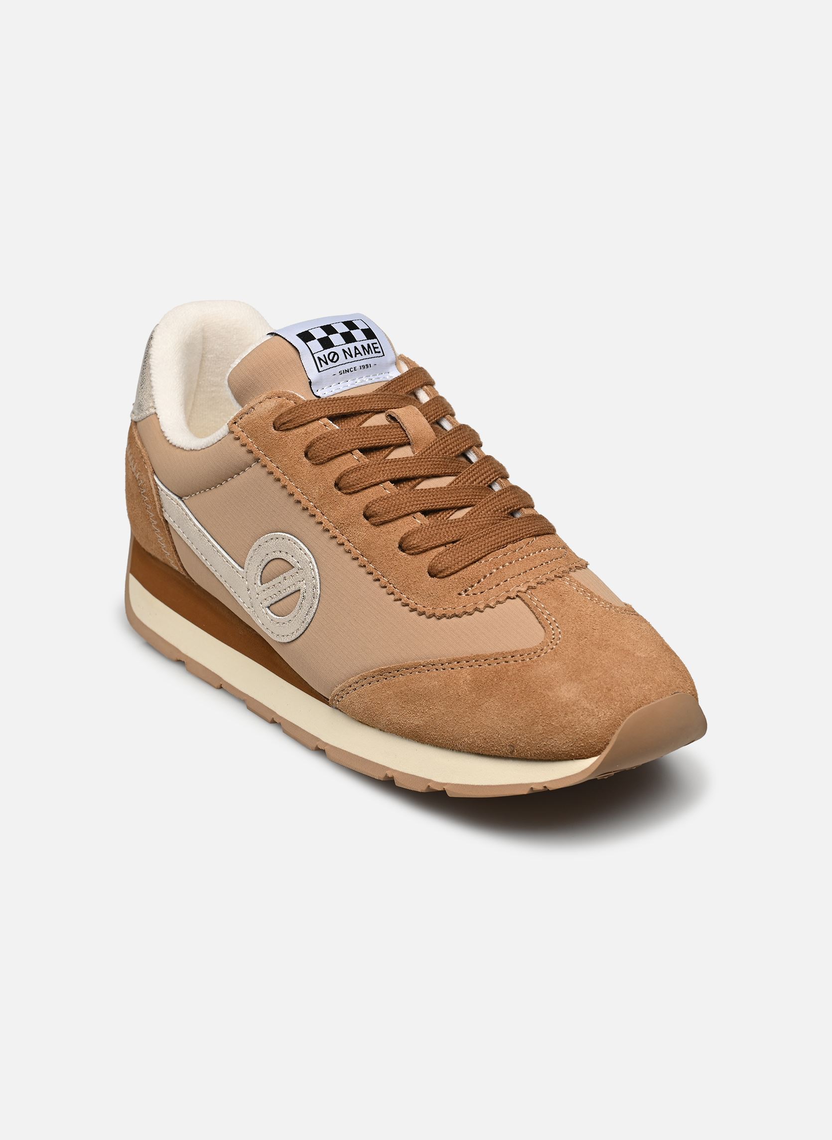 Lage sneakers City Run Jogger dames beige No Name Lage sneakers City Run Jogger dames beige BROWNNUTS