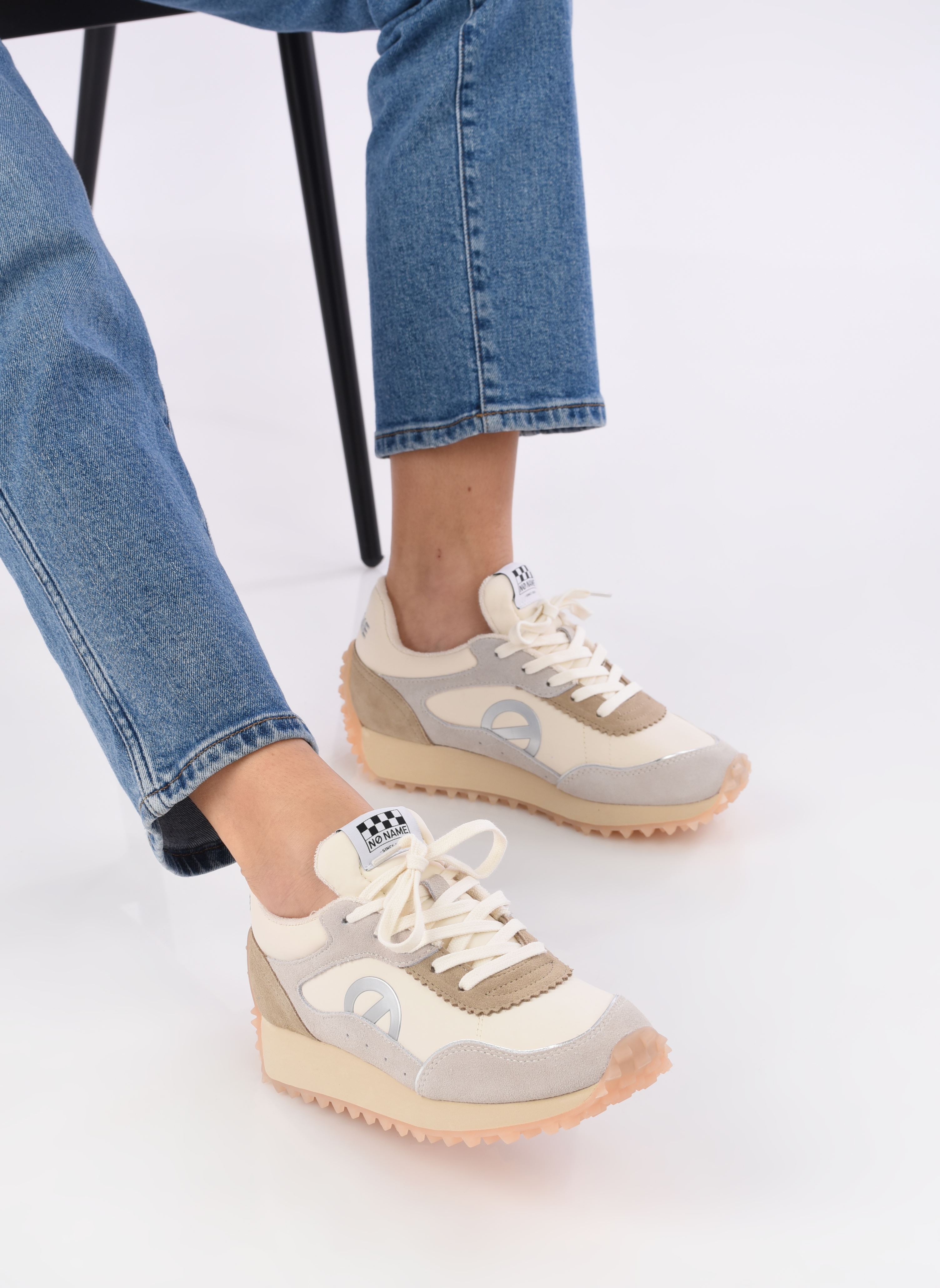 Niedrige Sneaker Punky Jogger damen beige No Name Niedrige Sneaker Punky Jogger damen beige DOVE/SABLE