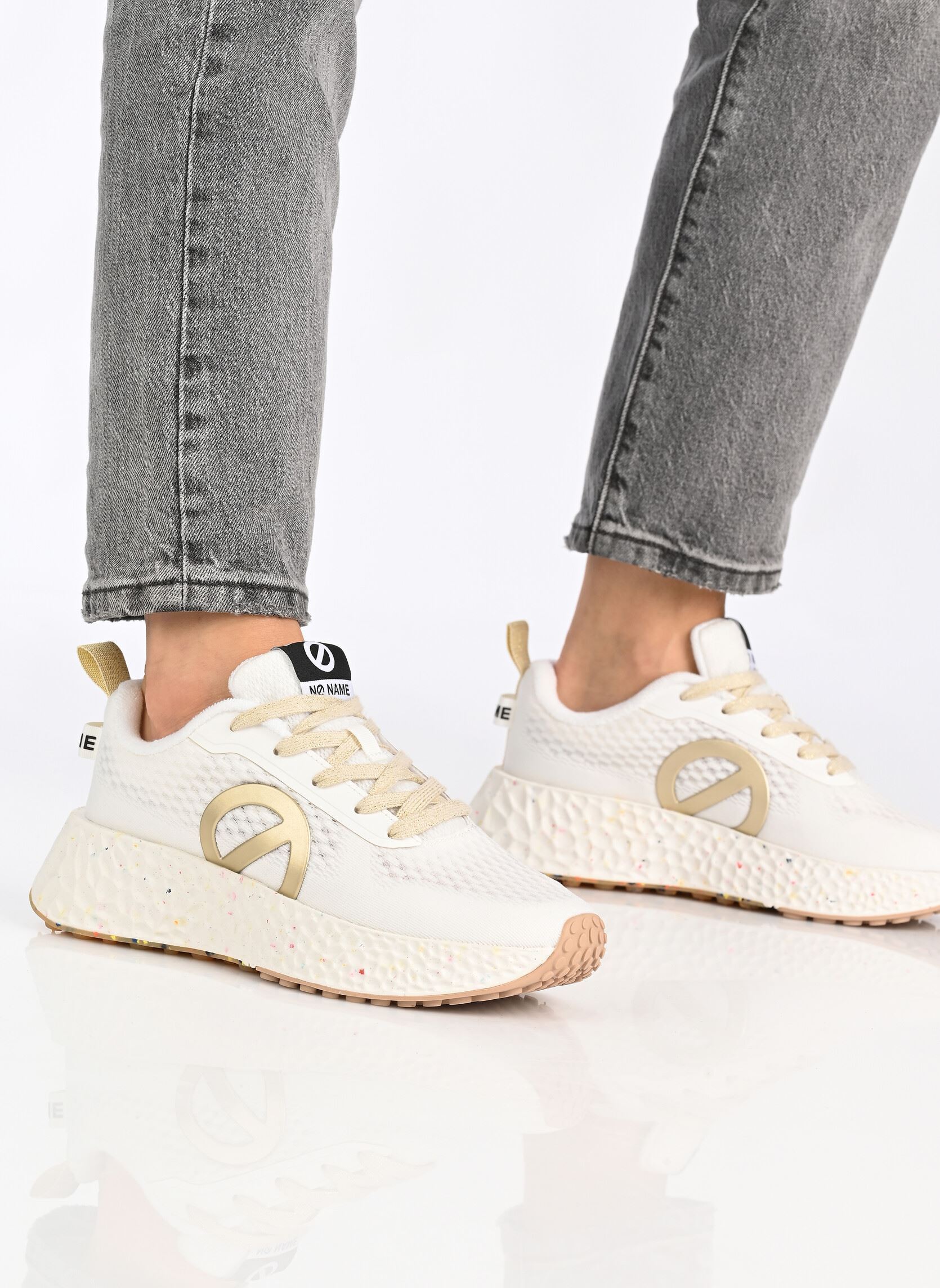 Lage sneakers Carter Fly dames wit No Name Lage sneakers Carter Fly dames wit WHITE/MAT GOLD