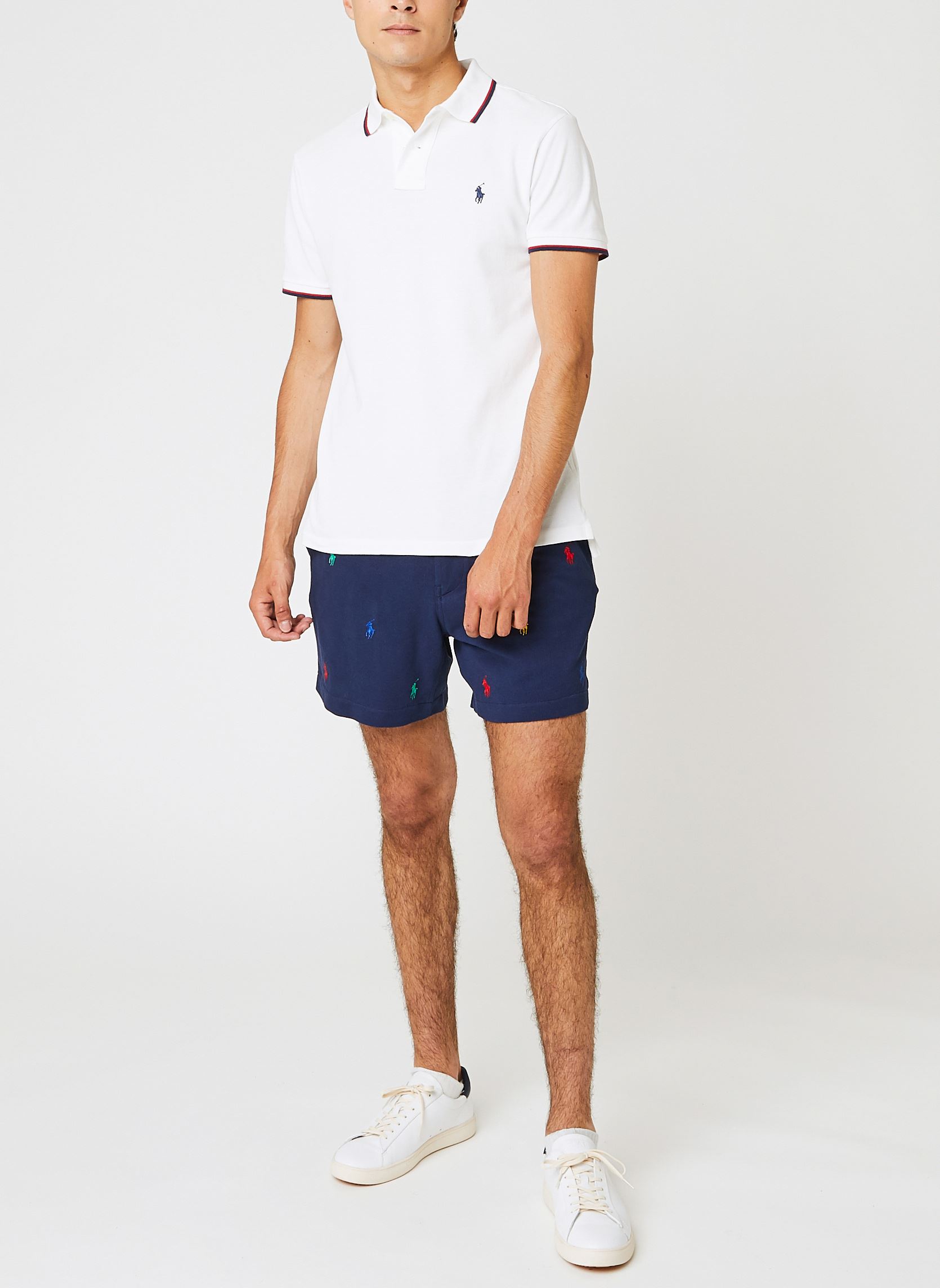 Polos Polo coupe ajustée en piqué 710842621 homme blanc Polo Ralph Lauren Polos Polo coupe ajustée en piqué 710842621 homme blanc WHITEC7996