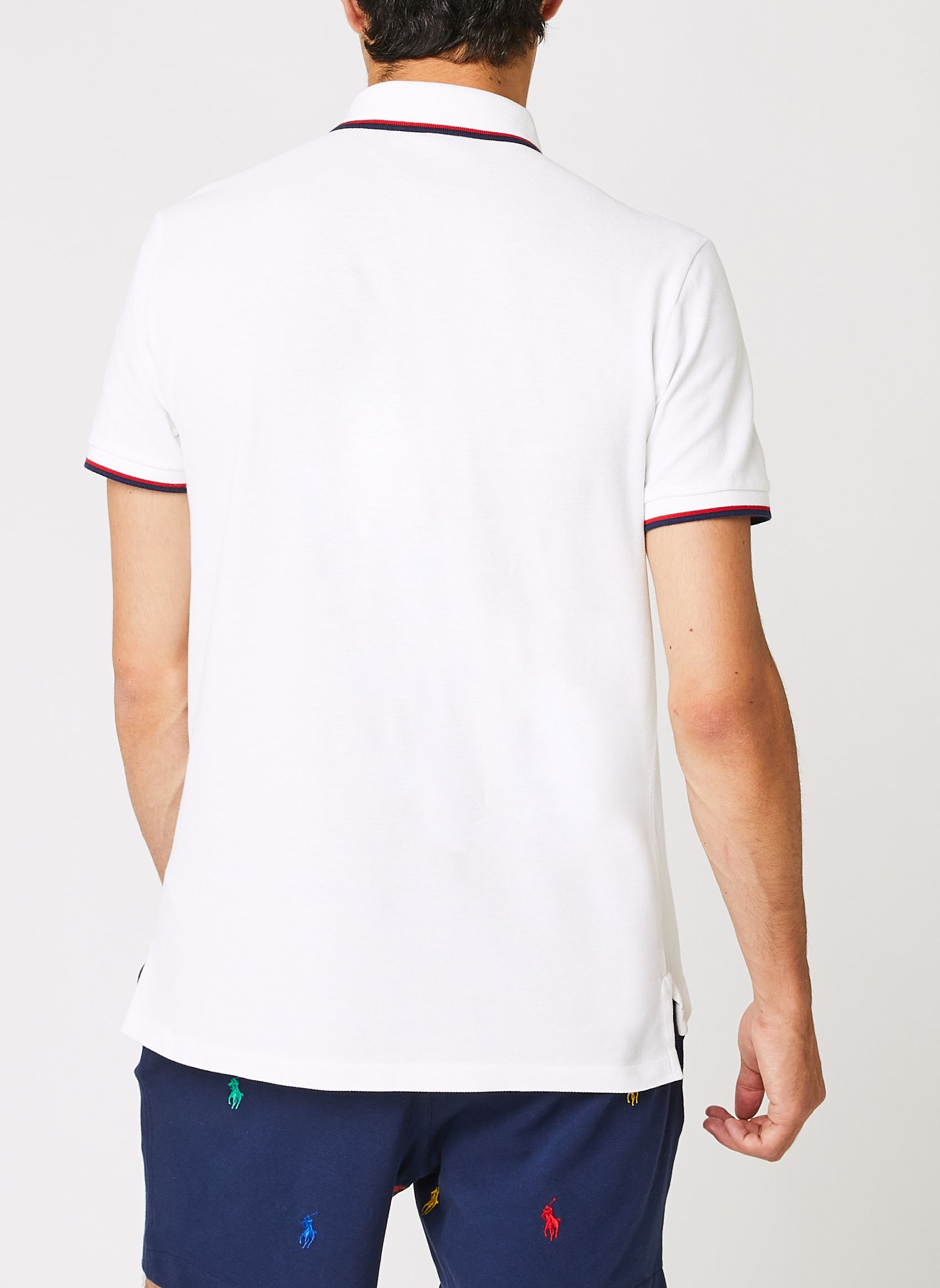 Polos Polo coupe ajustée en piqué 710842621 homme blanc Polo Ralph Lauren Polos Polo coupe ajustée en piqué 710842621 homme blanc WHITEC7996