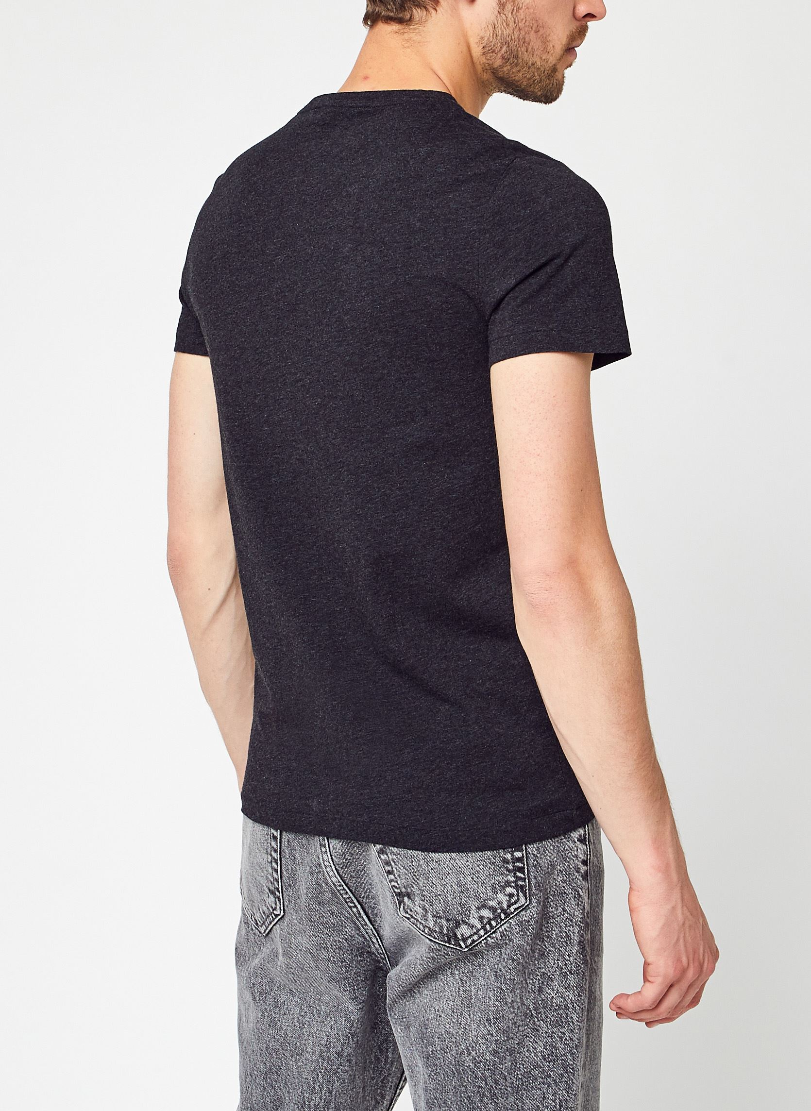 Tee-shirts T-shirt ajusté à col rond en jersey 7106 homme noir Polo Ralph Lauren Tee-shirts T-shirt ajusté à col rond en jersey 7106 homme noir Black Marl HeatherC9590