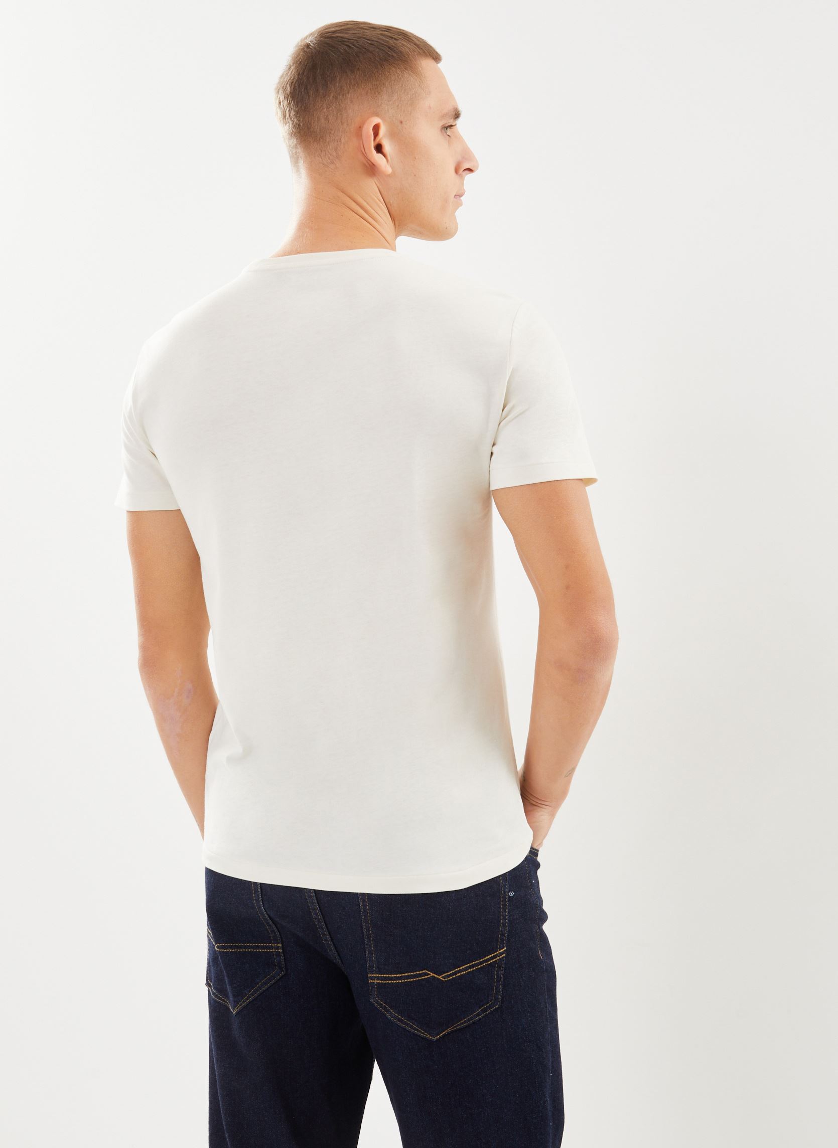Tee-shirts T-shirt ajusté à col rond en jersey 7106 homme blanc Polo Ralph Lauren Tee-shirts T-shirt ajusté à col rond en jersey 7106 homme blanc PARCHMENT CREAM/C8634