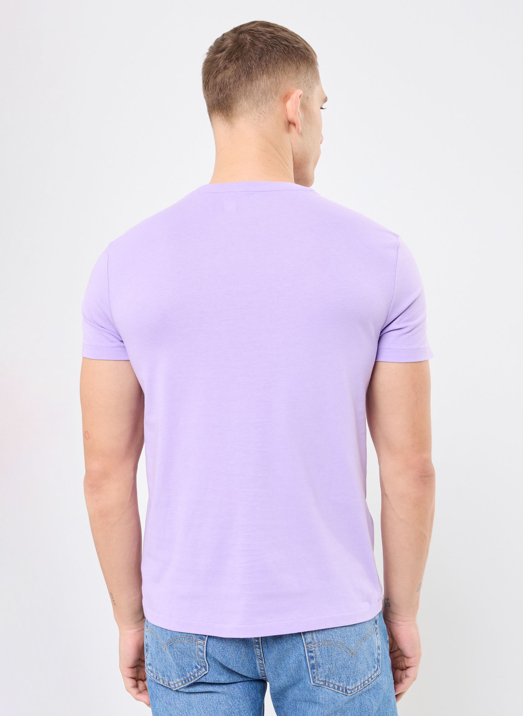 Tee-shirts T-shirt ajusté à col rond en jersey 7106 homme violet Polo Ralph Lauren Tee-shirts T-shirt ajusté à col rond en jersey 7106 homme violet LIGHT LILAC/C5171