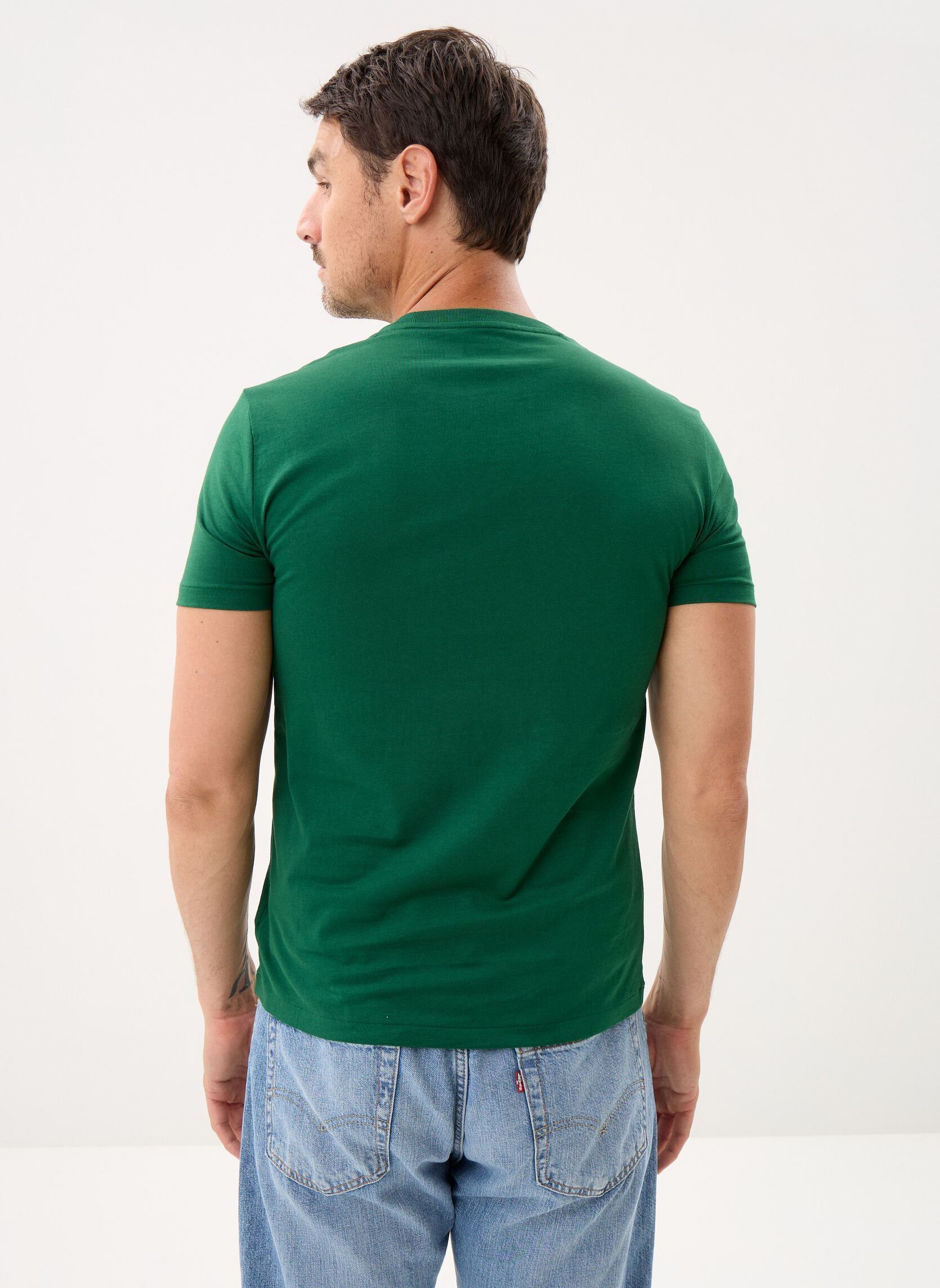 T-shirts T-shirt ajusté à col rond en jersey 7106 heren groen Polo Ralph Lauren T-shirts T-shirt ajusté à col rond en jersey 7106 heren groen NEW FOREST/C1429