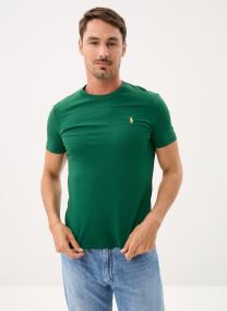 T-shirts T-shirt ajusté à col rond en jersey 7106 heren blauw