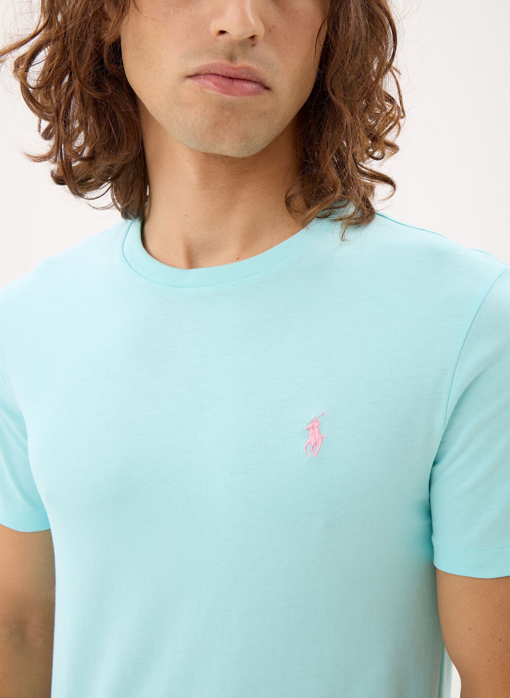 T-Shirts T-shirt ajusté à col rond en jersey 7106 herren blau Polo Ralph Lauren T-Shirts T-shirt ajusté à col rond en jersey 7106 herren blau NEW AQUA/C3166
