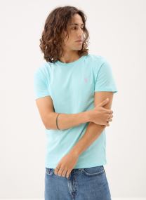 Magliette T-shirt ajusté à col rond en jersey 7106 uomo rosa