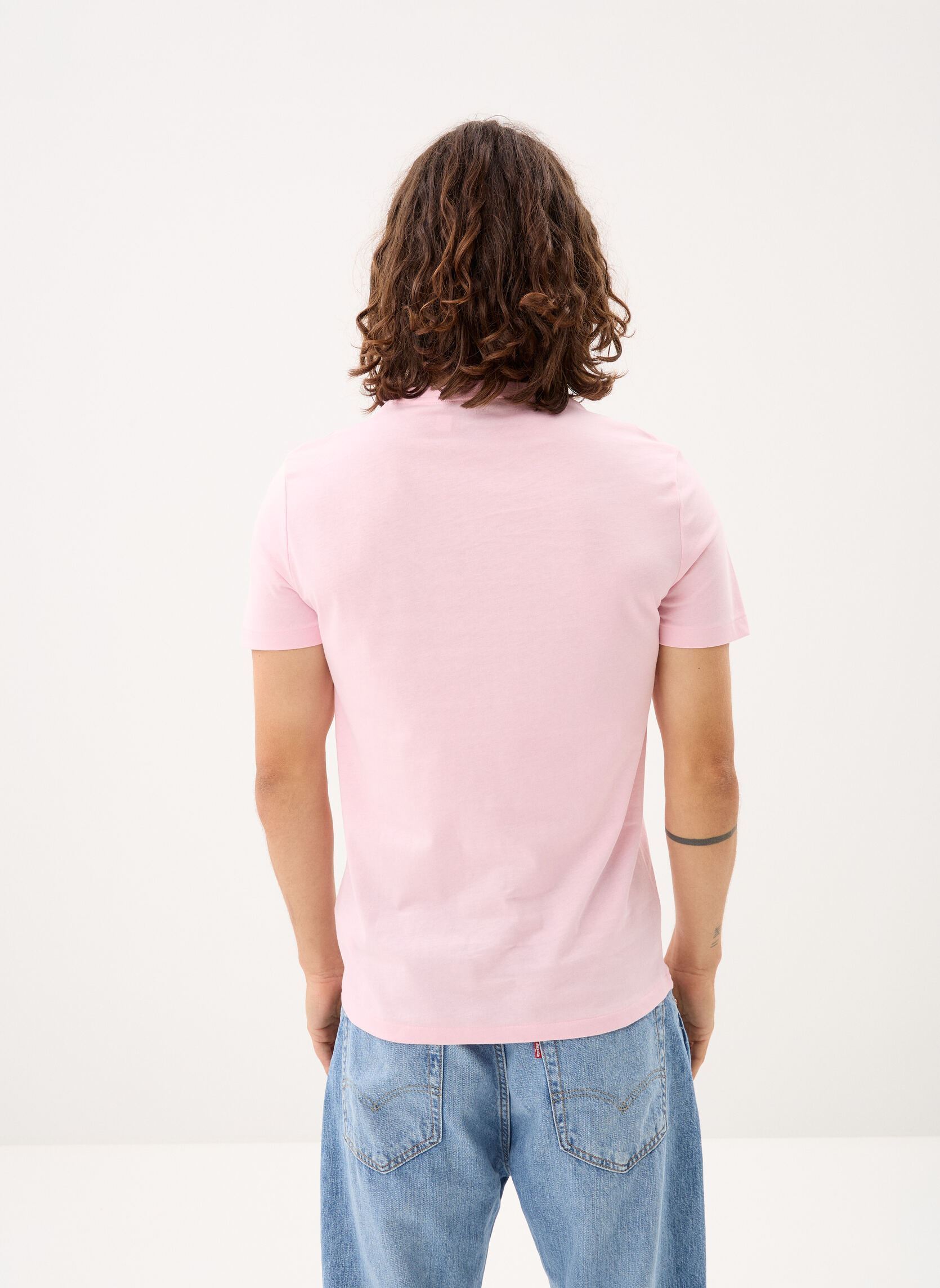 Magliette T-shirt ajusté à col rond en jersey 7106 uomo rosa Polo Ralph Lauren Magliette T-shirt ajusté à col rond en jersey 7106 uomo rosa GARDEN PINK/C1730