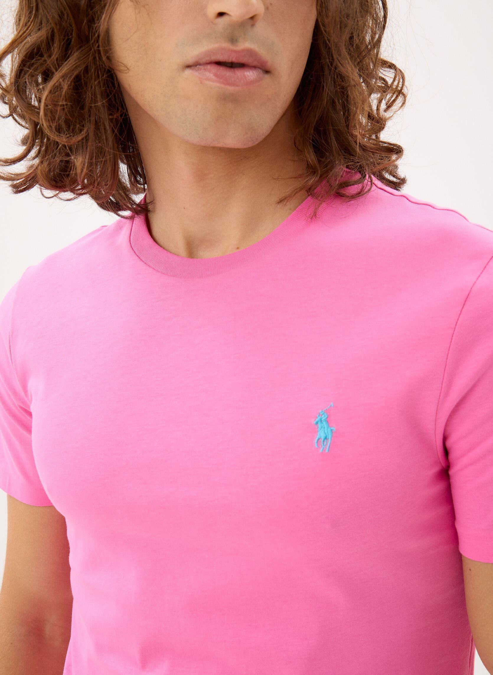 T-Shirts T-shirt ajusté à col rond en jersey 7106 herren rosa Polo Ralph Lauren T-Shirts T-shirt ajusté à col rond en jersey 7106 herren rosa BAJA PINK/C6995