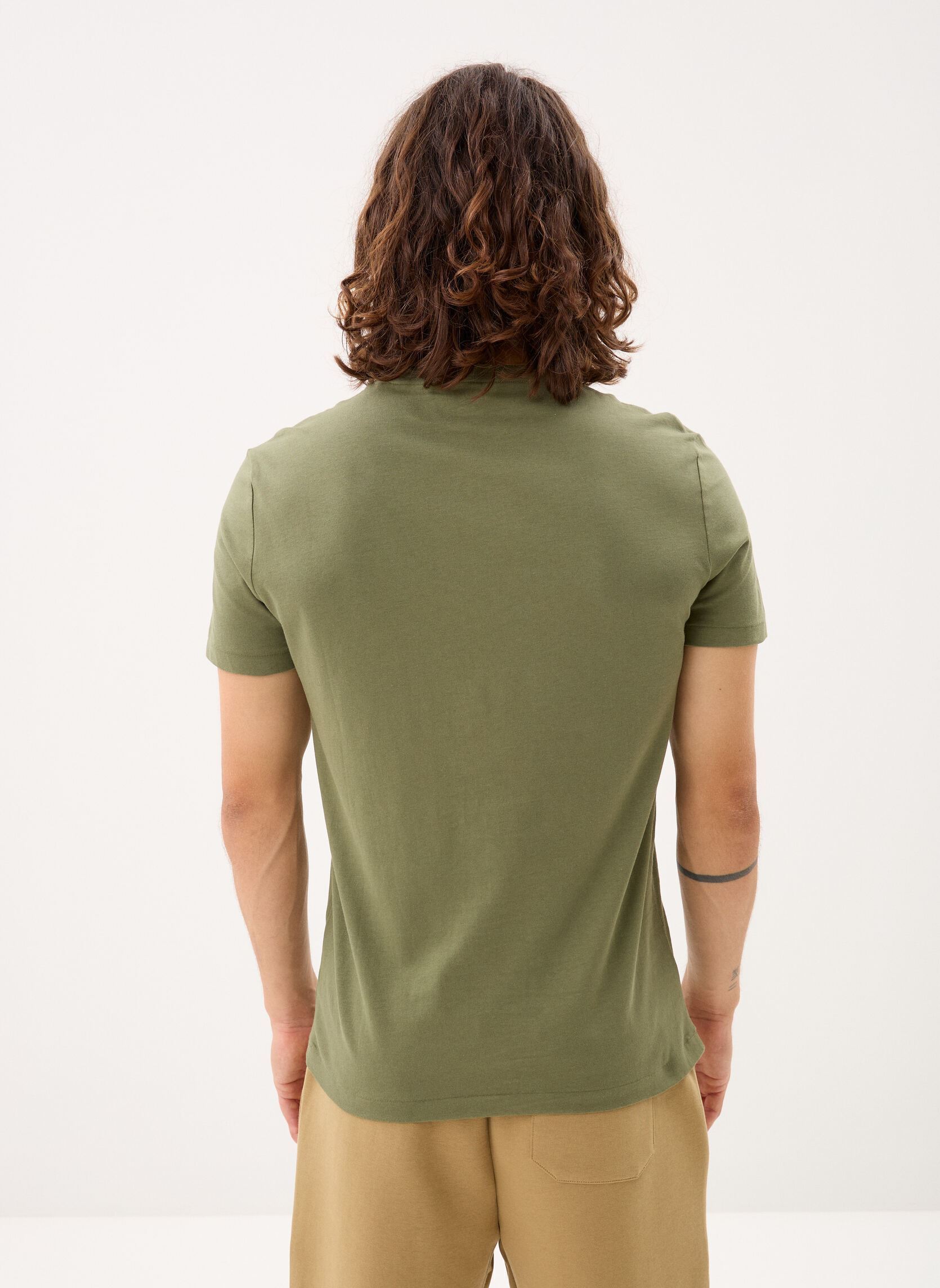 Tee-shirts T-shirt ajusté à col rond en jersey 7106 homme vert Polo Ralph Lauren Tee-shirts T-shirt ajusté à col rond en jersey 7106 homme vert GARDEN TRAIL/C8125