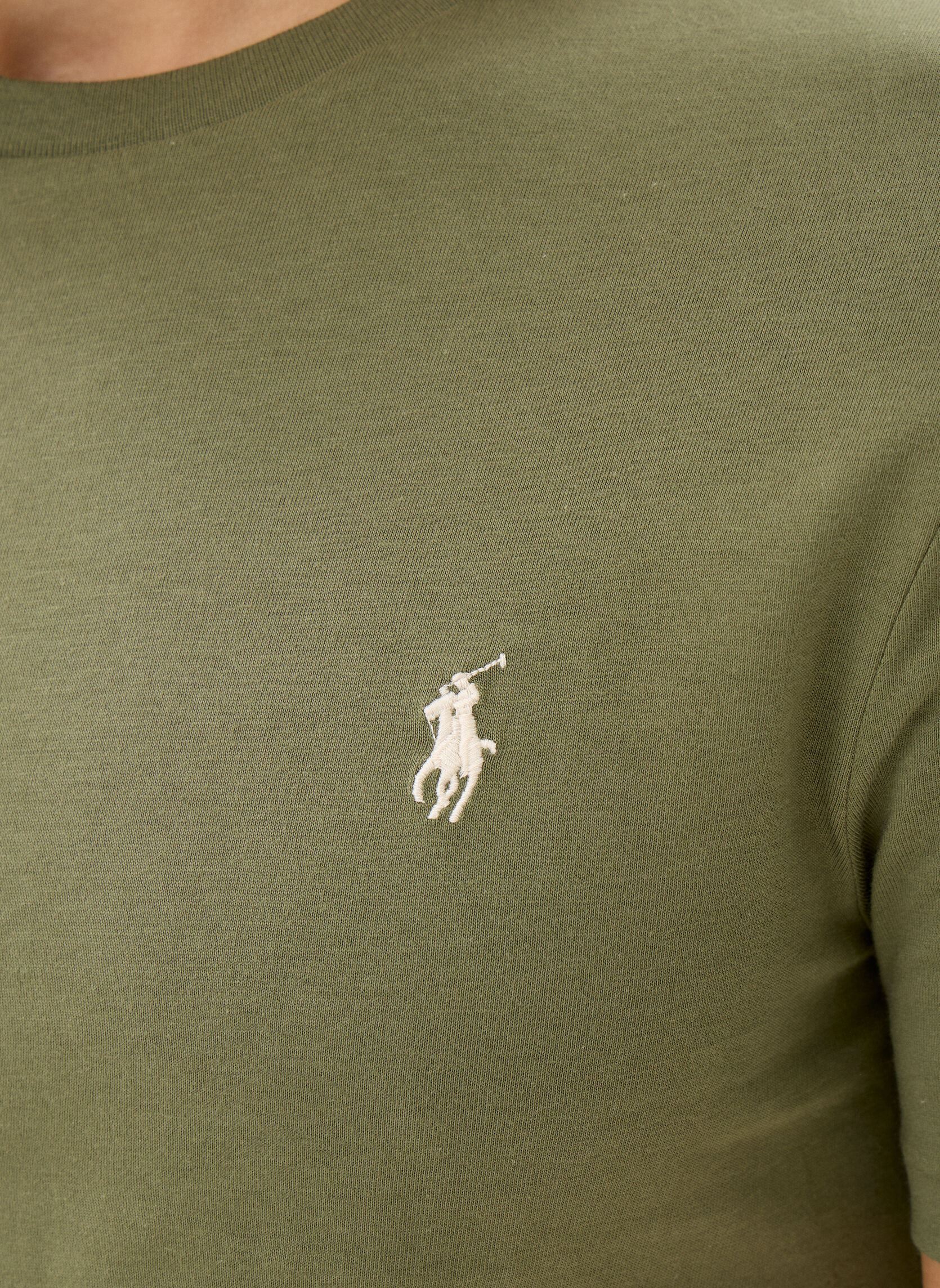 Tee-shirts T-shirt ajusté à col rond en jersey 7106 homme vert Polo Ralph Lauren Tee-shirts T-shirt ajusté à col rond en jersey 7106 homme vert GARDEN TRAIL/C8125