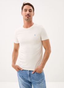 T-shirts T-shirt ajusté à col rond en jersey 7106 heren blauw