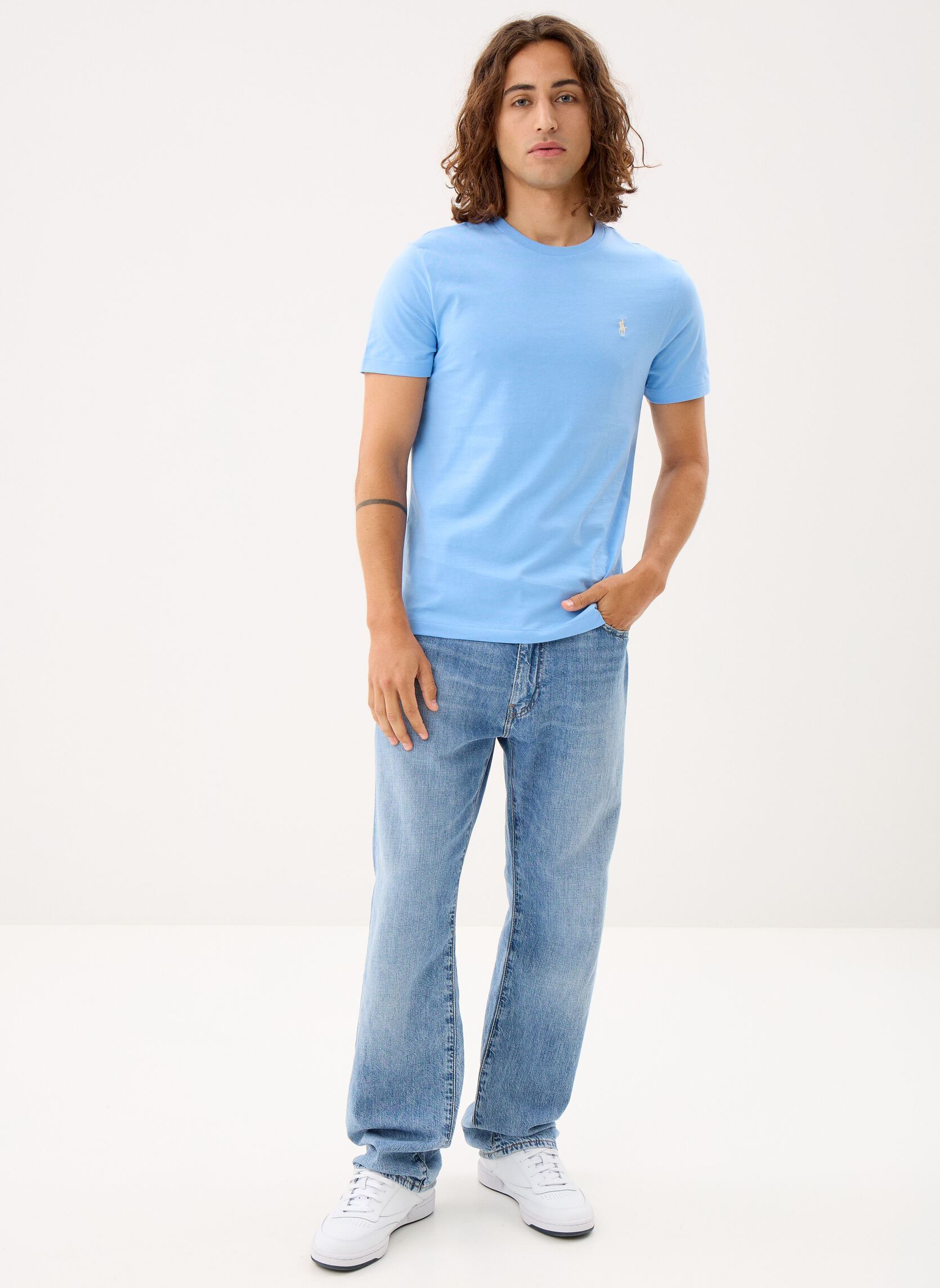 T-Shirts T-shirt ajusté à col rond en jersey 7106 herren blau Polo Ralph Lauren T-Shirts T-shirt ajusté à col rond en jersey 7106 herren blau BLUE LAGOON/C8125