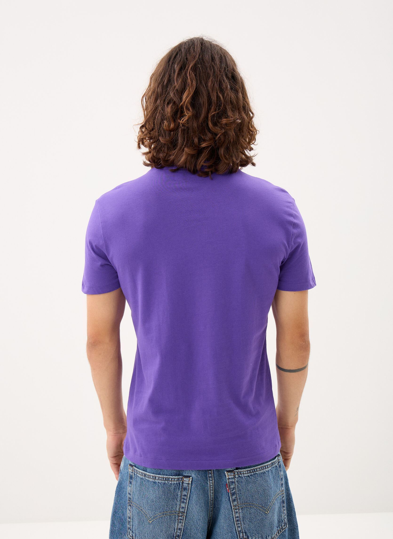 Tee-shirts T-shirt ajusté à col rond en jersey 7106 homme violet Polo Ralph Lauren Tee-shirts T-shirt ajusté à col rond en jersey 7106 homme violet CABANA PURPLE/C5223
