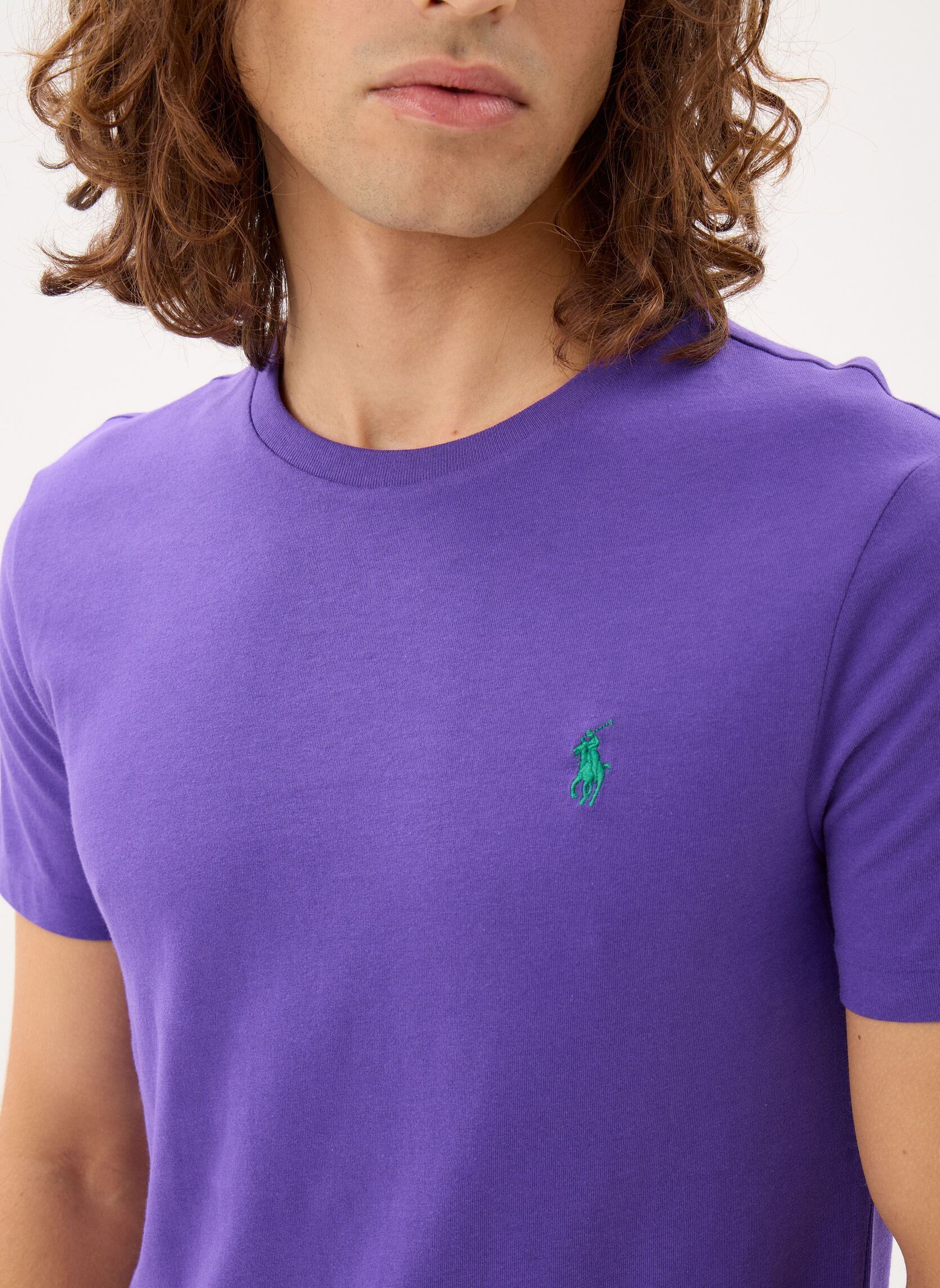 Tee-shirts T-shirt ajusté à col rond en jersey 7106 homme violet Polo Ralph Lauren Tee-shirts T-shirt ajusté à col rond en jersey 7106 homme violet CABANA PURPLE/C5223