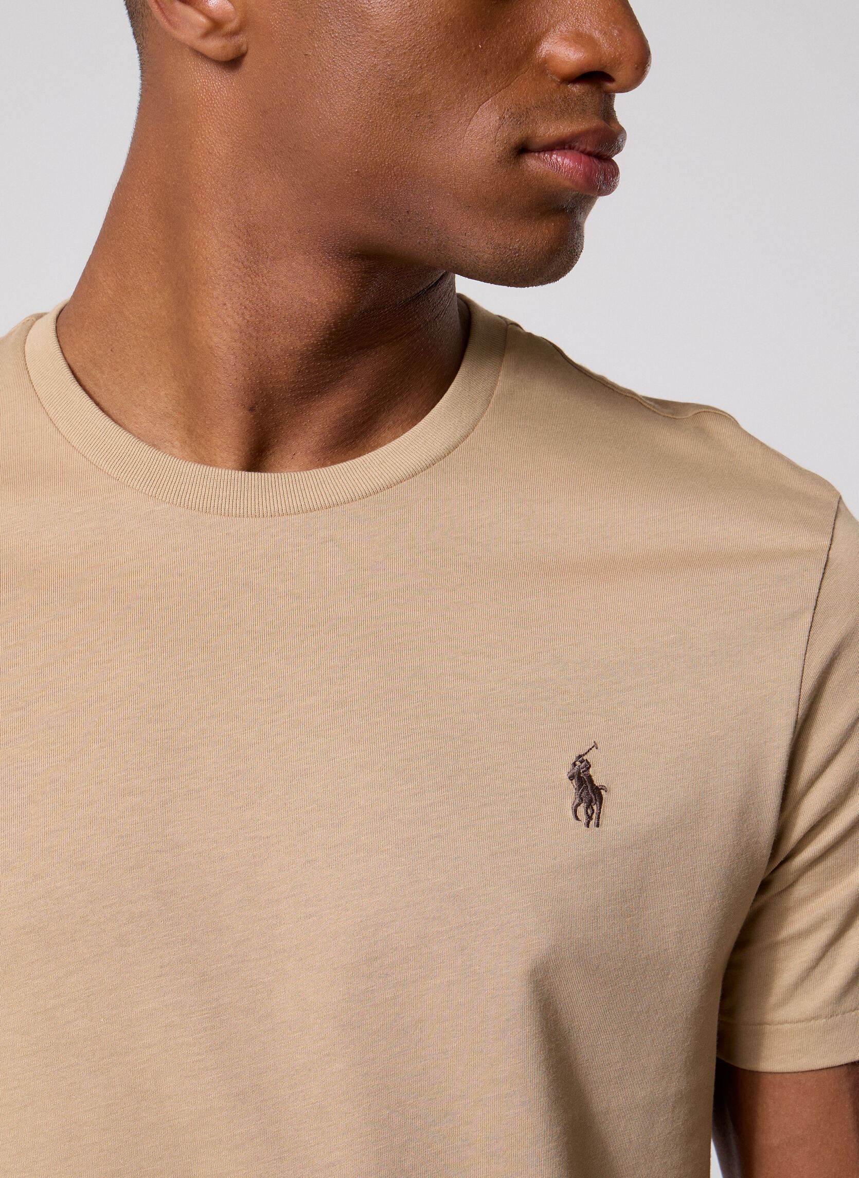 Tee-shirts T-shirt ajusté à col rond en jersey 7106 homme beige Polo Ralph Lauren Tee-shirts T-shirt ajusté à col rond en jersey 7106 homme beige VINTAGE KHAKI/C8888