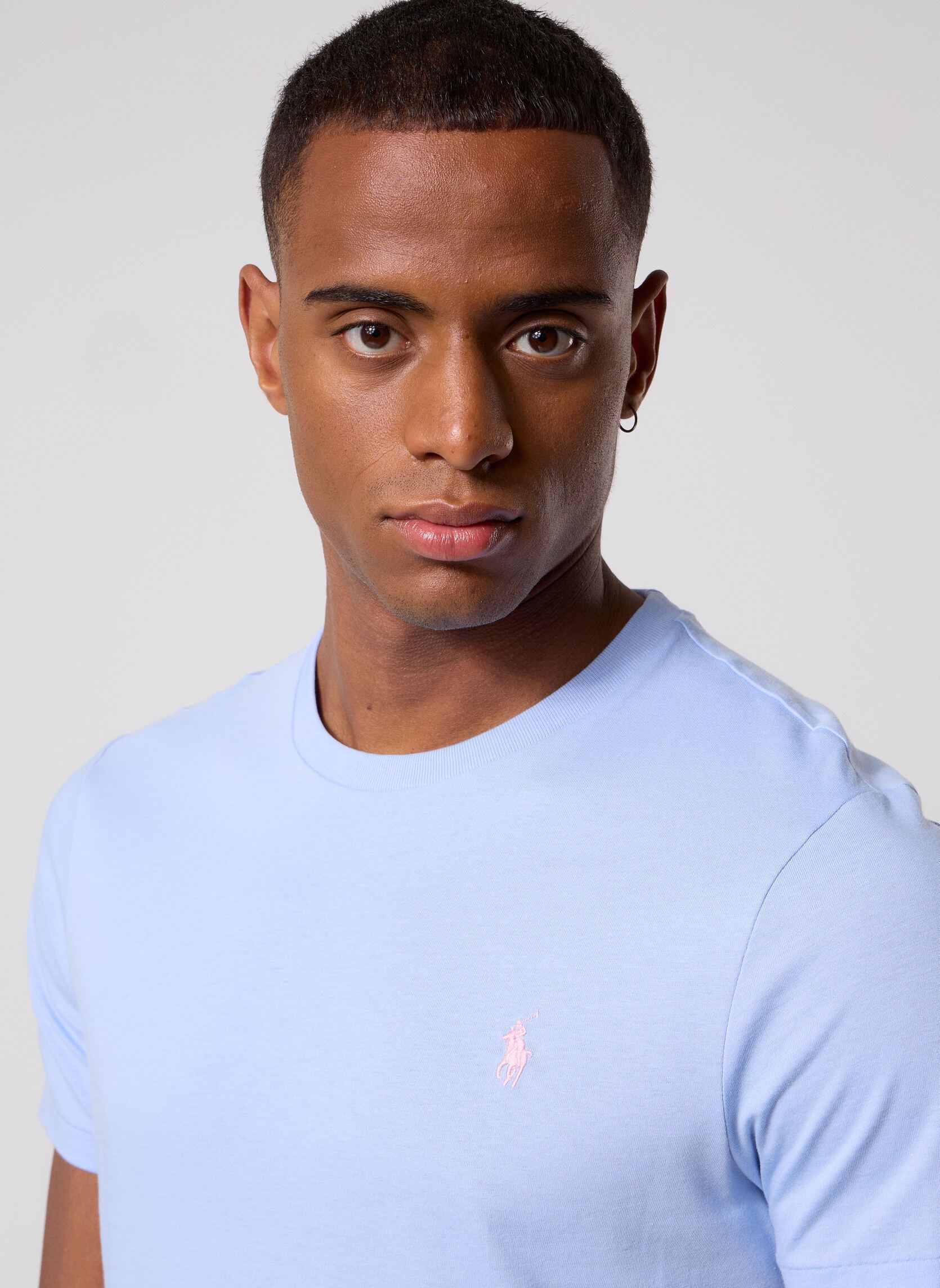 T-Shirts T-shirt ajusté à col rond en jersey 7106 herren blau Polo Ralph Lauren T-Shirts T-shirt ajusté à col rond en jersey 7106 herren blau PEBBLE BLUE/C3115