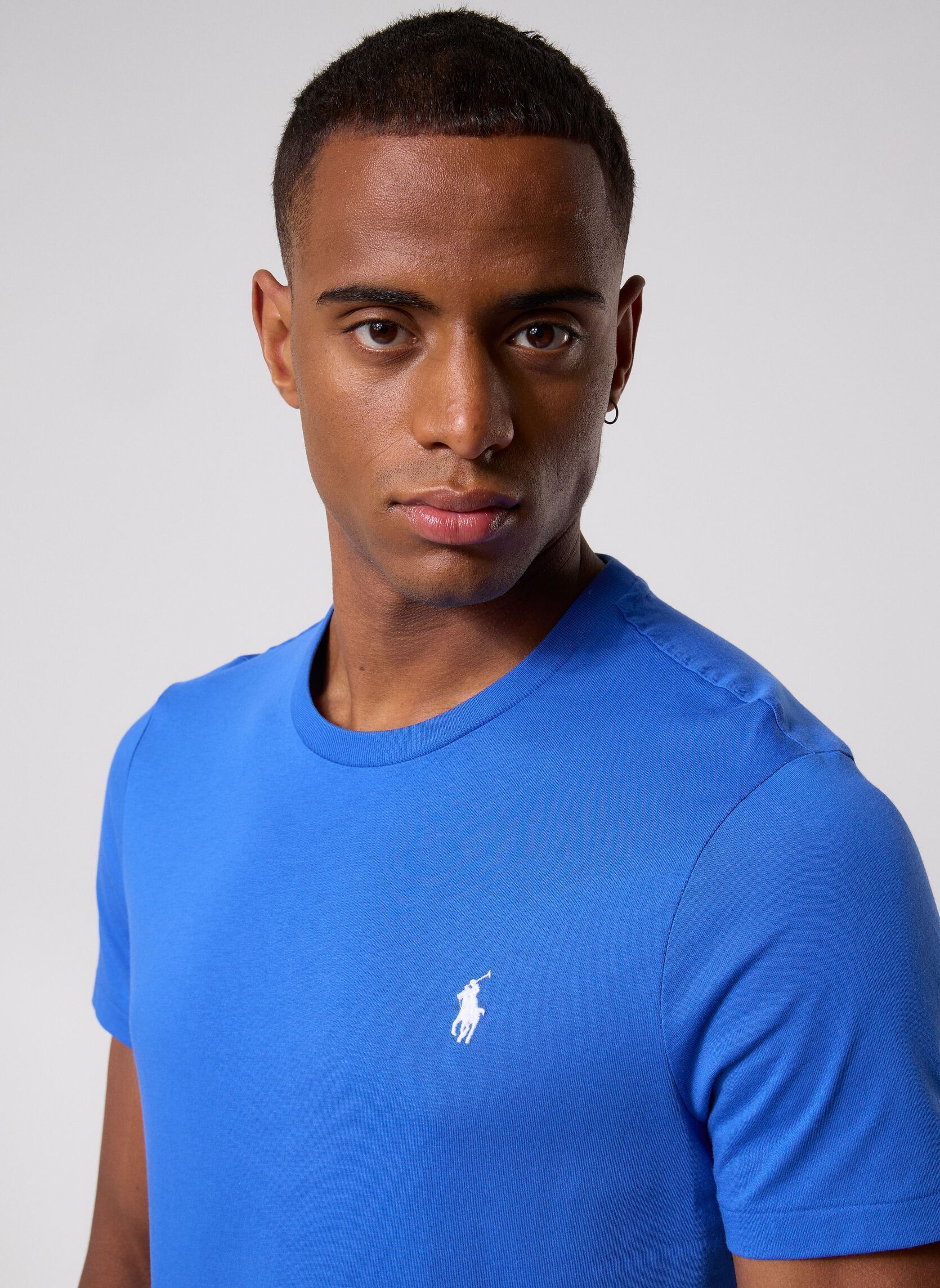 Tee-shirts T-shirt ajusté à col rond en jersey 7106 homme bleu Polo Ralph Lauren Tee-shirts T-shirt ajusté à col rond en jersey 7106 homme bleu NEW IRIS BLUE/C1730