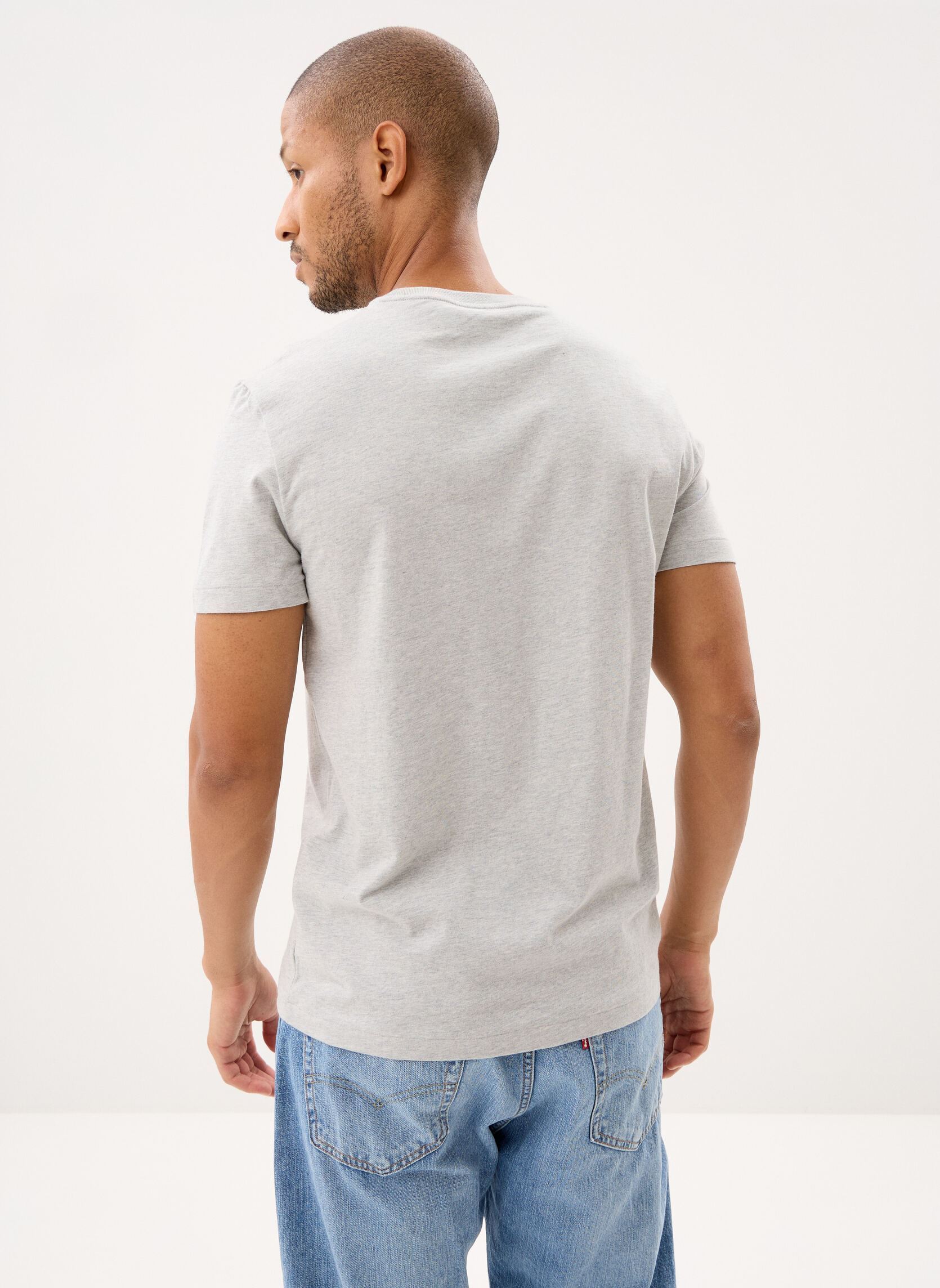 T-Shirts T-shirt ajusté à col rond en jersey 7106 herren grau Polo Ralph Lauren T-Shirts T-shirt ajusté à col rond en jersey 7106 herren grau SPRING HEATHER/C1730