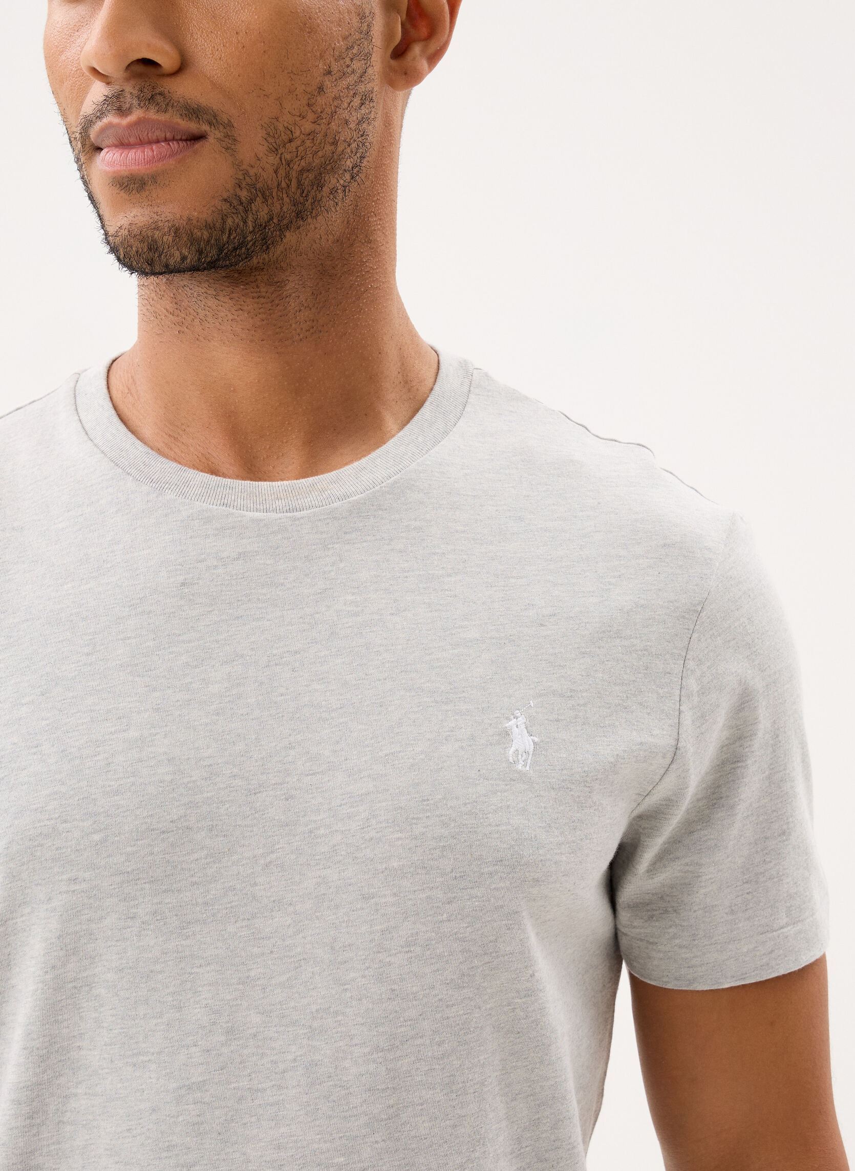 T-Shirts T-shirt ajusté à col rond en jersey 7106 herren grau Polo Ralph Lauren T-Shirts T-shirt ajusté à col rond en jersey 7106 herren grau SPRING HEATHER/C1730