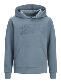 Sweats à capuche Jjecorp Logo Sweat Hood Noos Jr garçon bleu