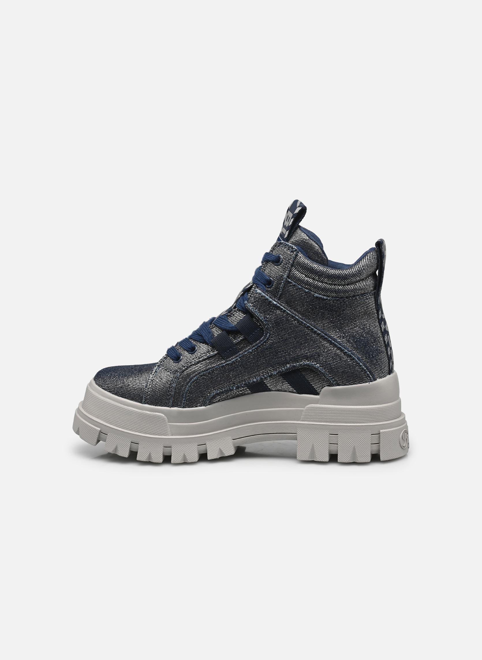 Veterlaarsjes Aspha Nc Mid dames zilver Buffalo Veterlaarsjes Aspha Nc Mid dames zilver BLUE/SILVER
