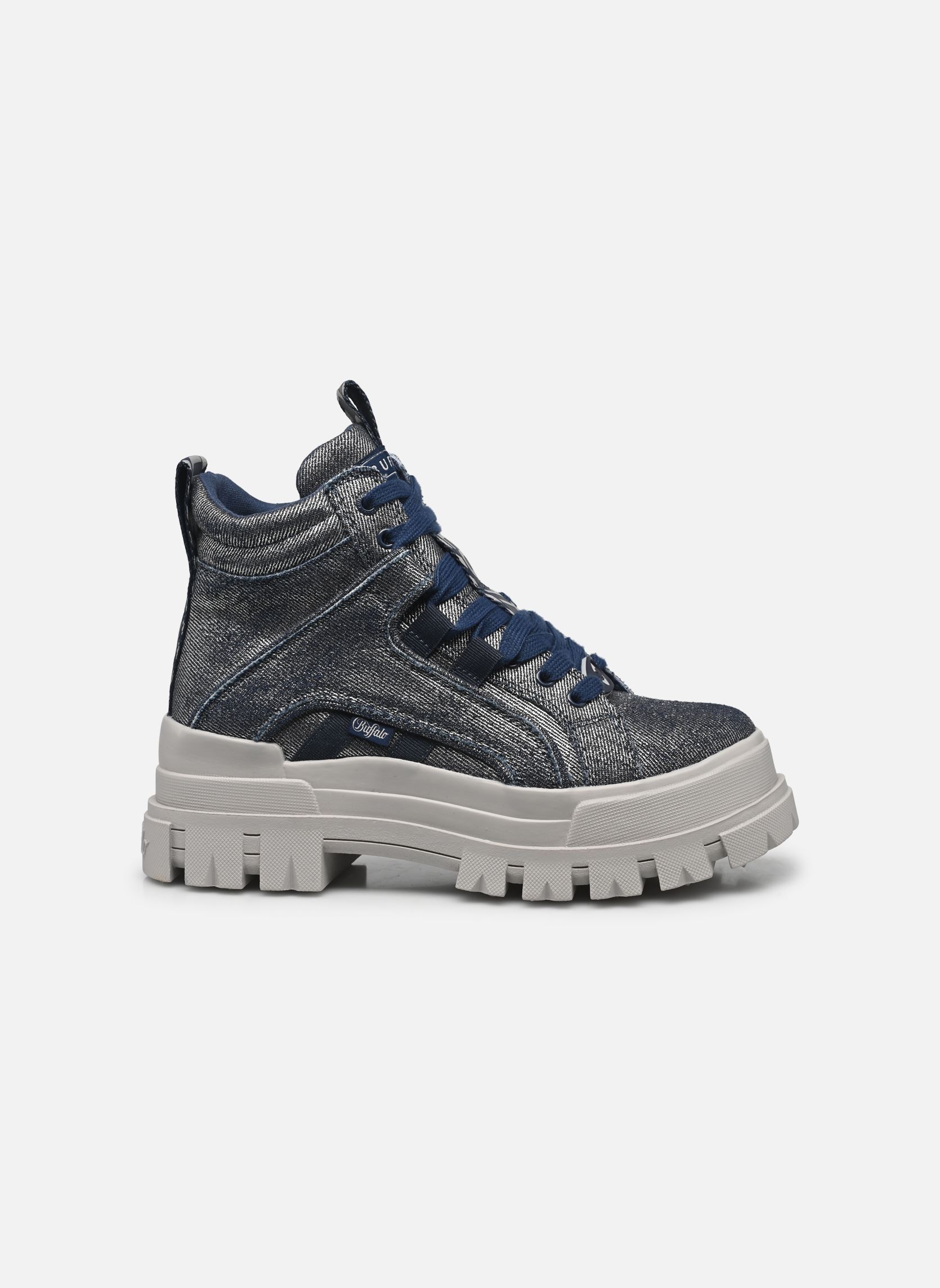 Veterlaarsjes Aspha Nc Mid dames zilver Buffalo Veterlaarsjes Aspha Nc Mid dames zilver BLUE/SILVER