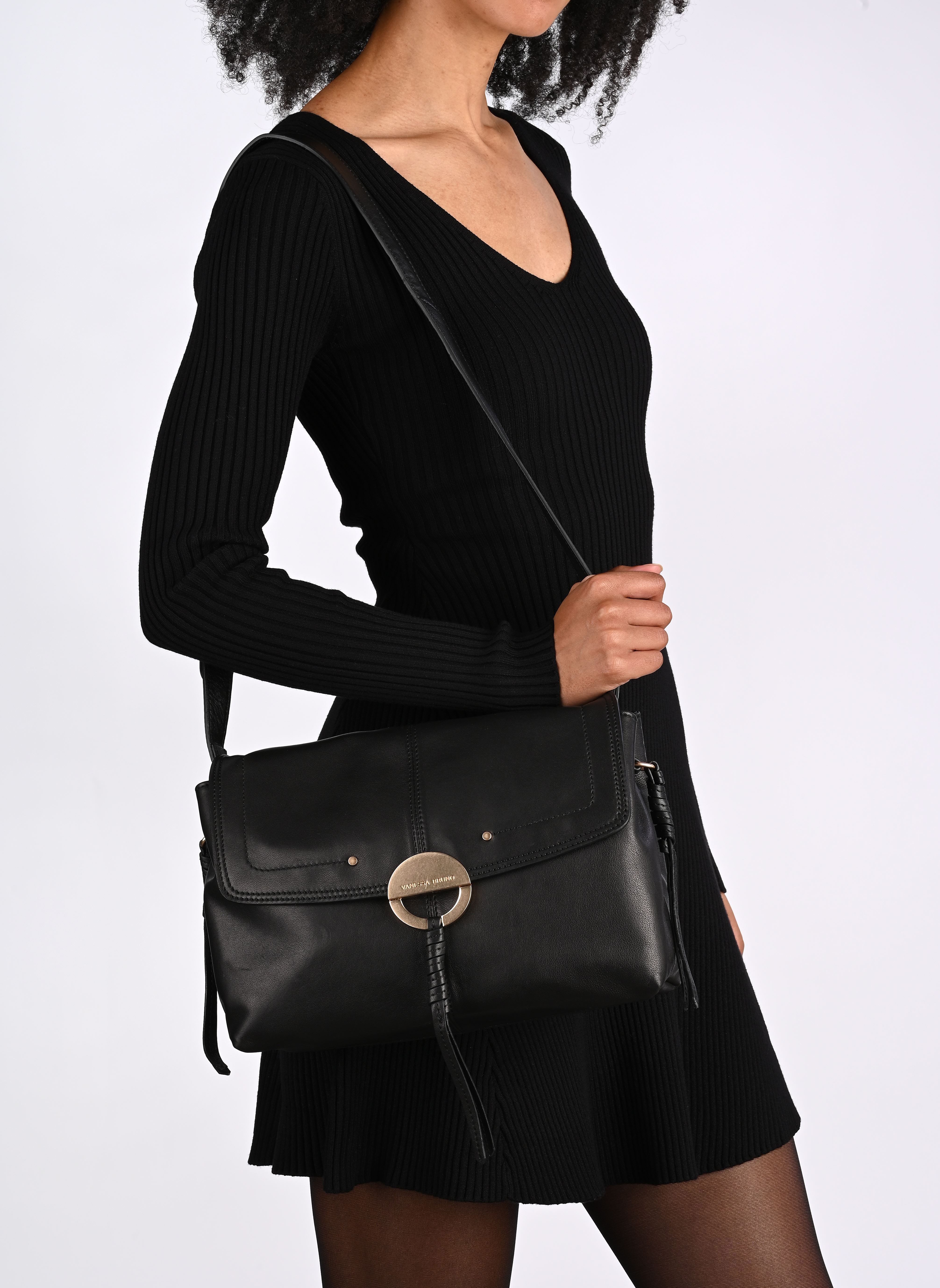 Schoudertassen Sac Crossbody Gm En Cuir Nappa dames zwart Vanessa Bruno Schoudertassen Sac Crossbody Gm En Cuir Nappa dames zwart NOIR