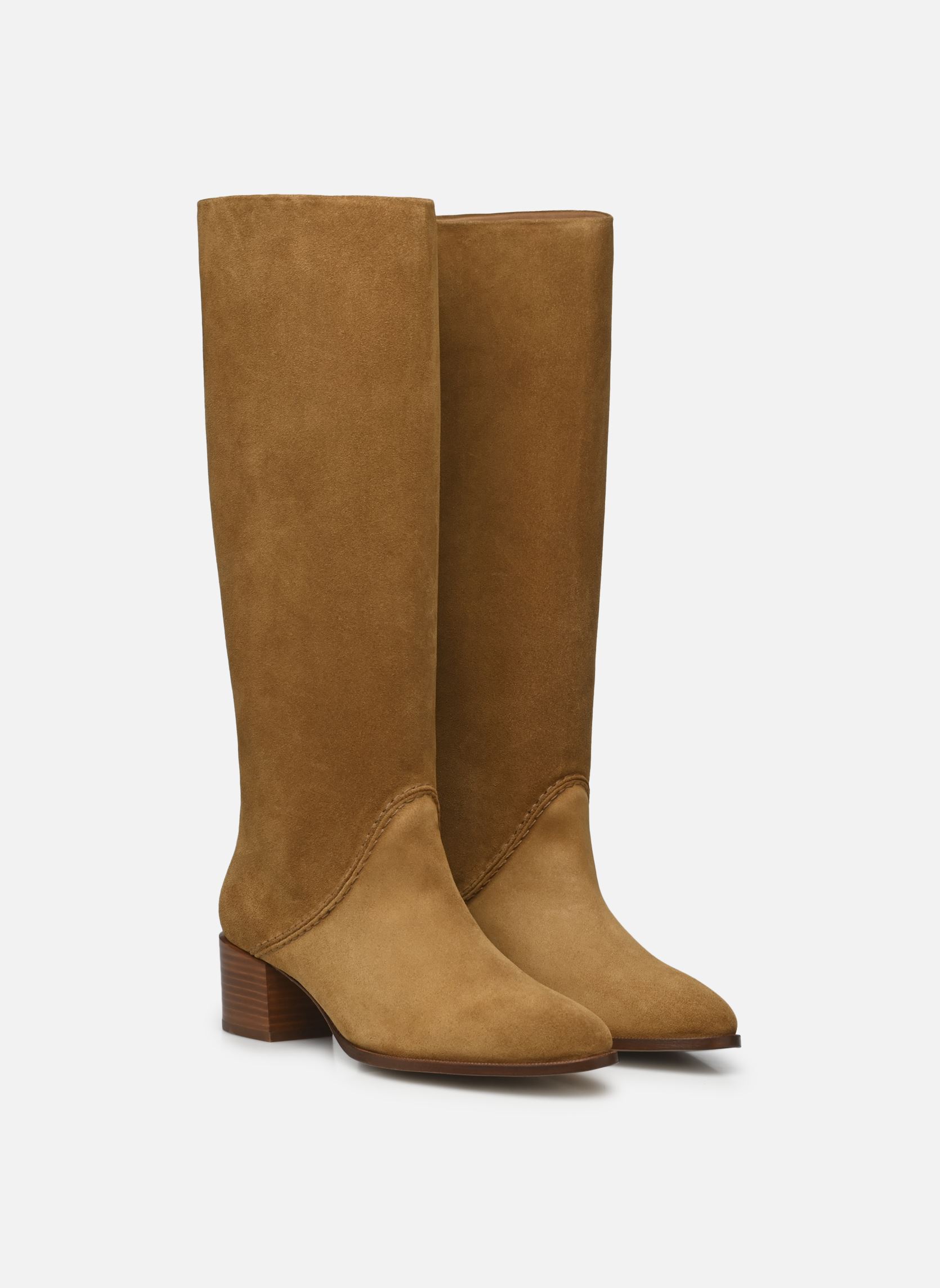 Botas Bottes 45Mm En Cuir Suede mujer amarillo Vanessa Bruno Botas Bottes 45Mm En Cuir Suede mujer amarillo BISCUIT
