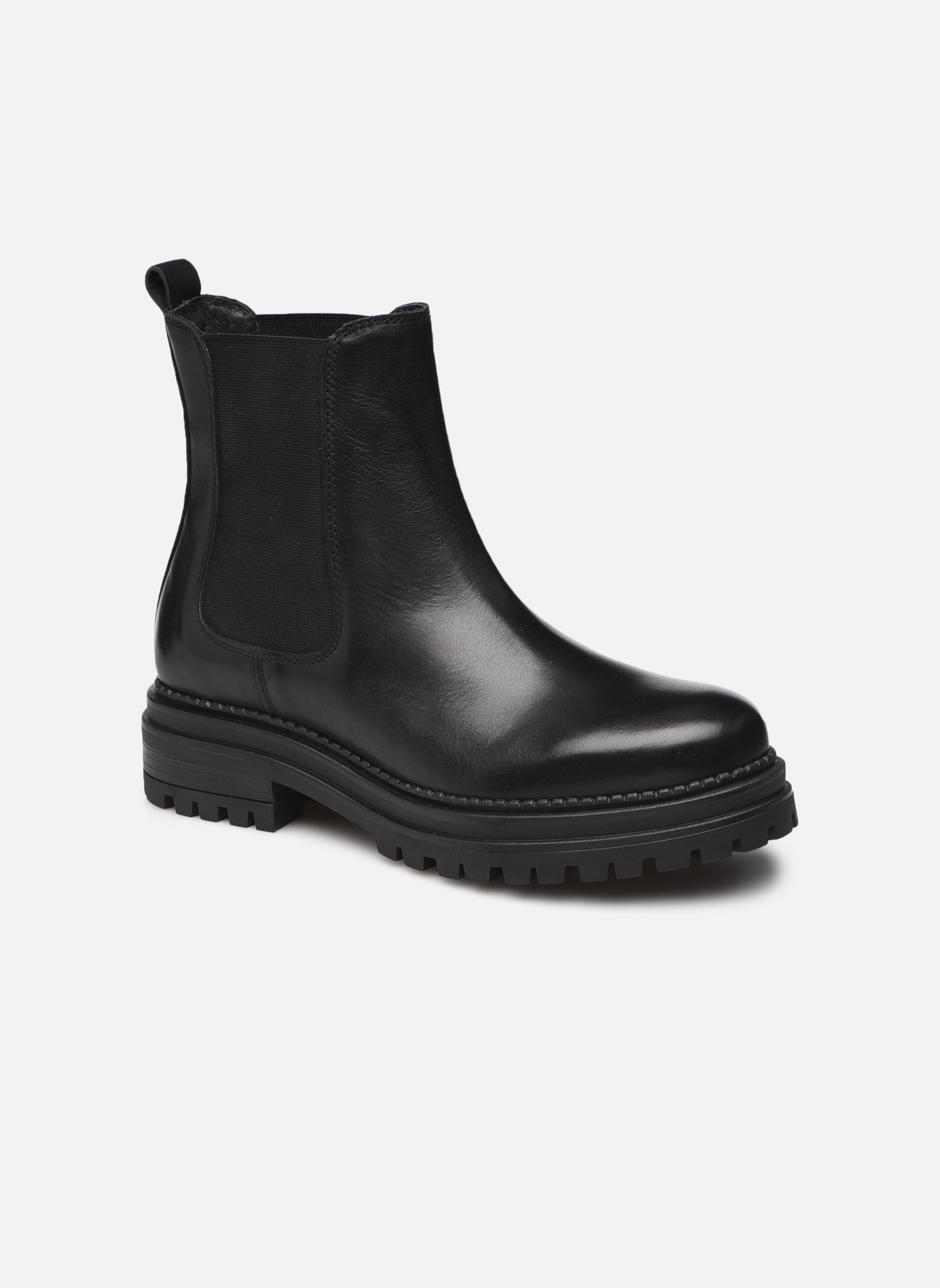 Bottines à lacets Lofi - Low Boots chelsea crantée femme noir Made By Sarenza Bottines à lacets Lofi - Low Boots chelsea crantée femme noir CUIR LISSE NOIR