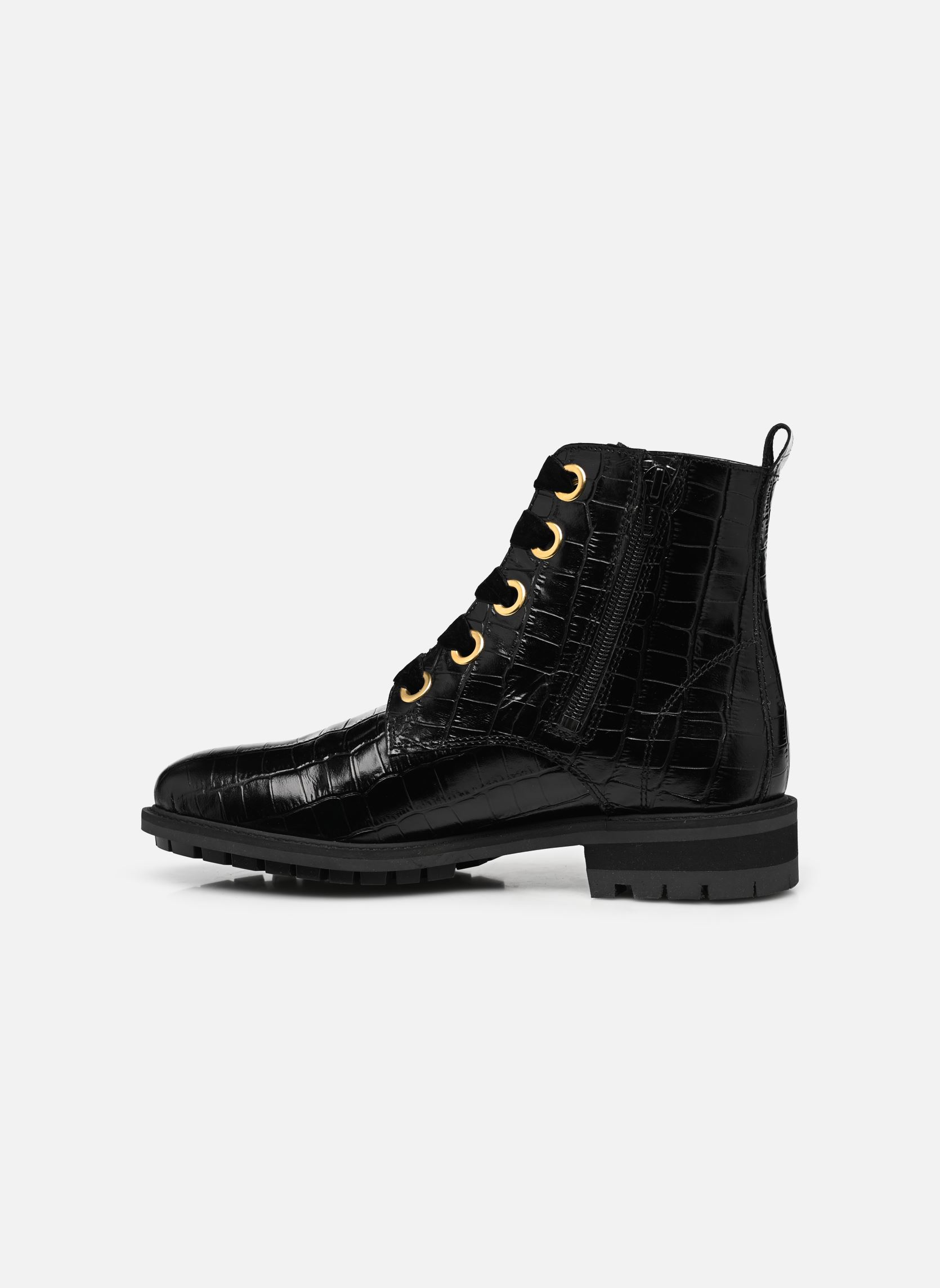 Bottines à lacets Cina femme noir Georgia Rose Bottines à lacets Cina femme noir NOIR CROCO