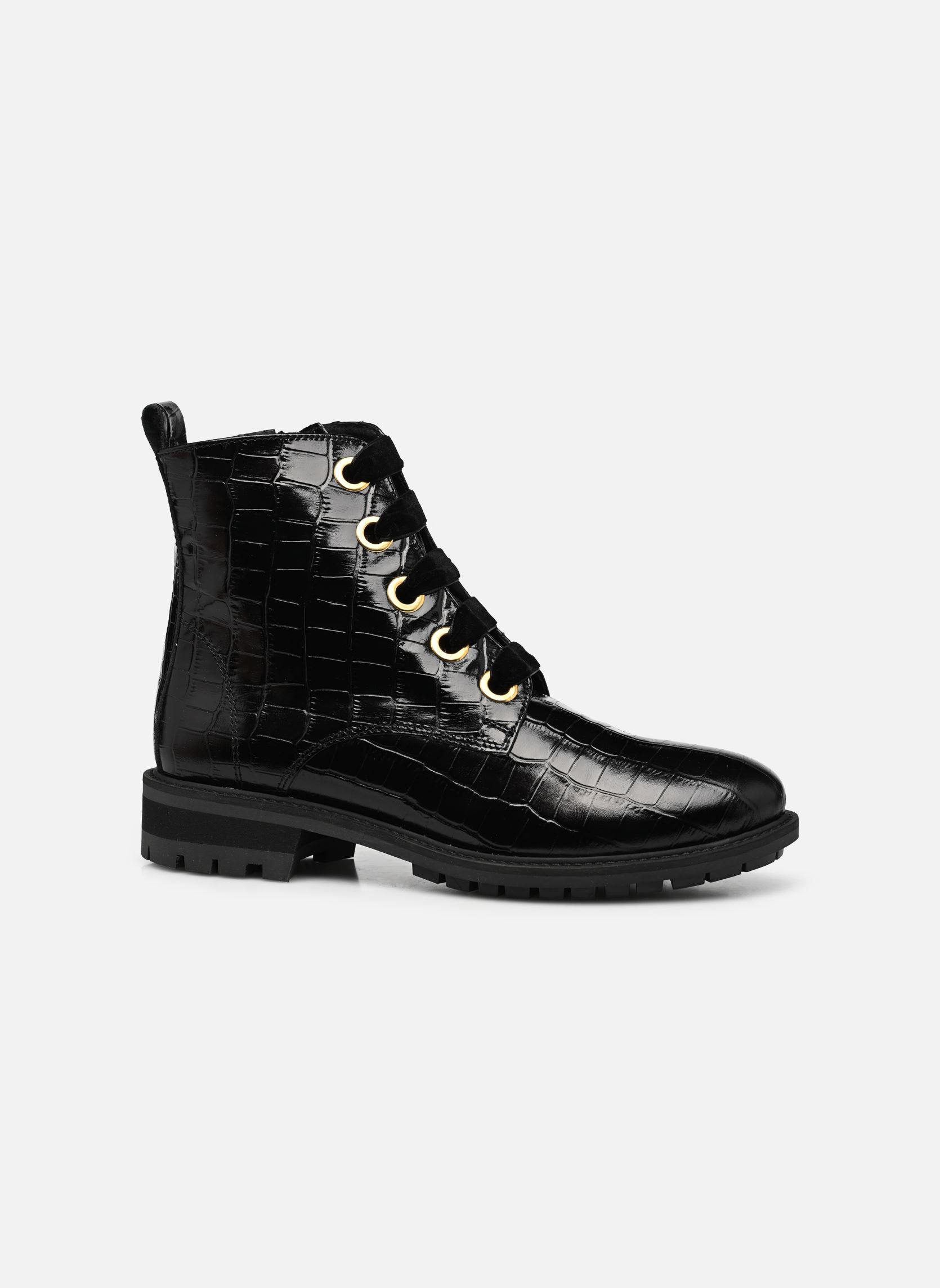 Bottines à lacets Cina femme noir Georgia Rose Bottines à lacets Cina femme noir NOIR CROCO