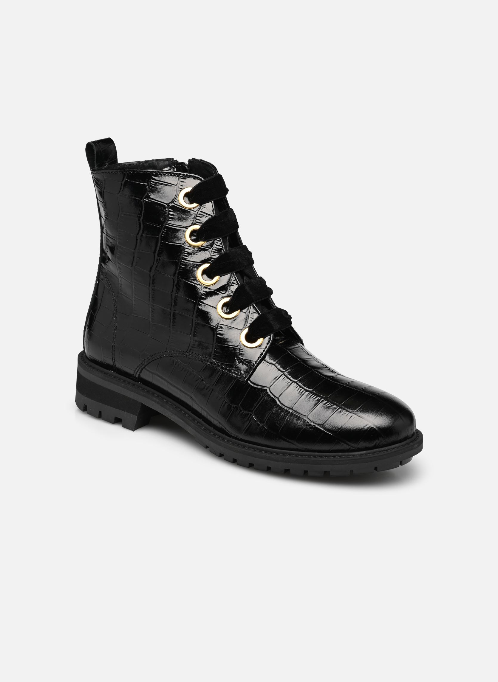 Bottines à lacets Cina femme noir Georgia Rose Bottines à lacets Cina femme noir NOIR CROCO