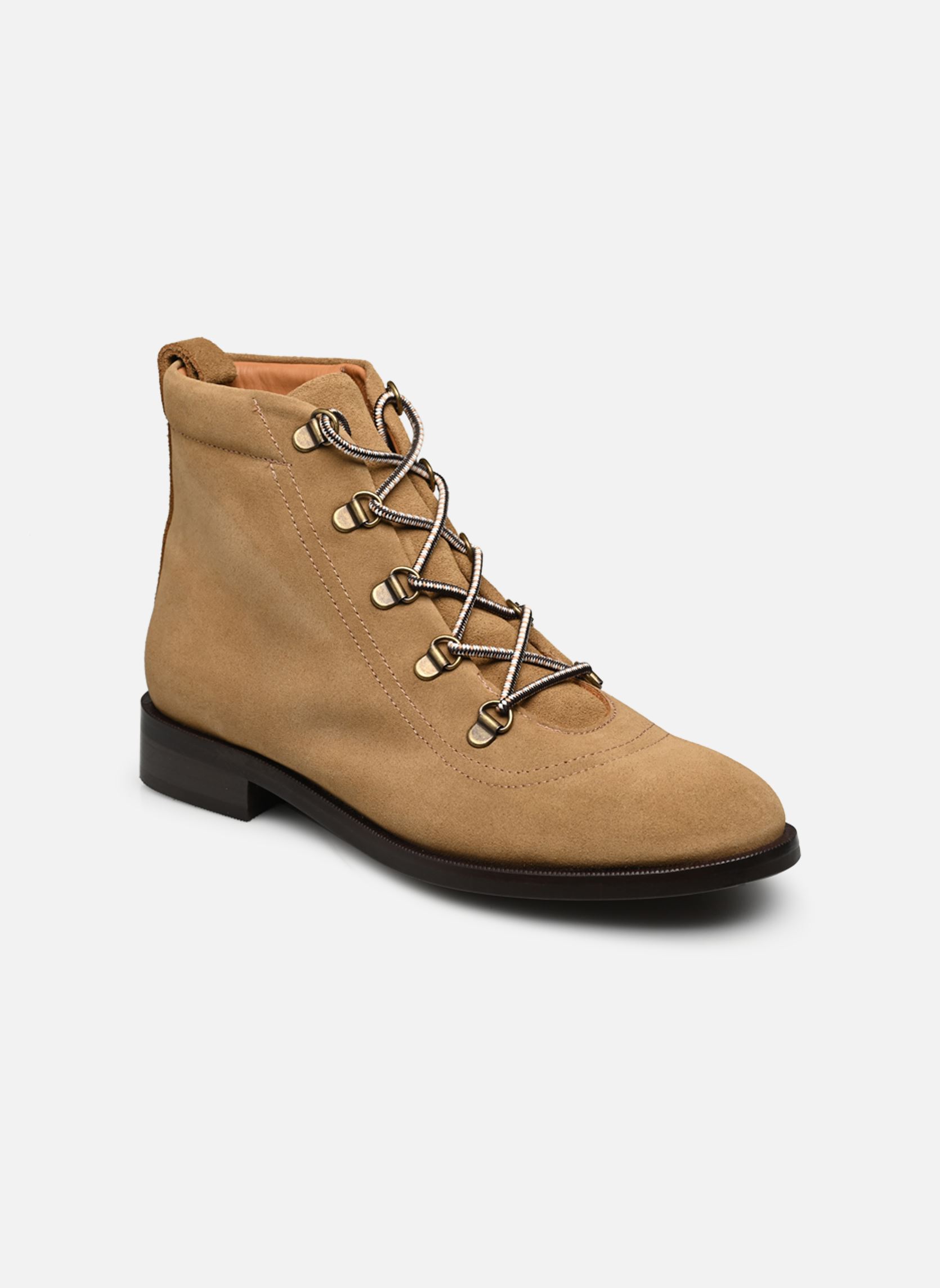 Geschnürte Stiefeletten Raso damen braun Naguisa Geschnürte Stiefeletten Raso damen braun CAMEL