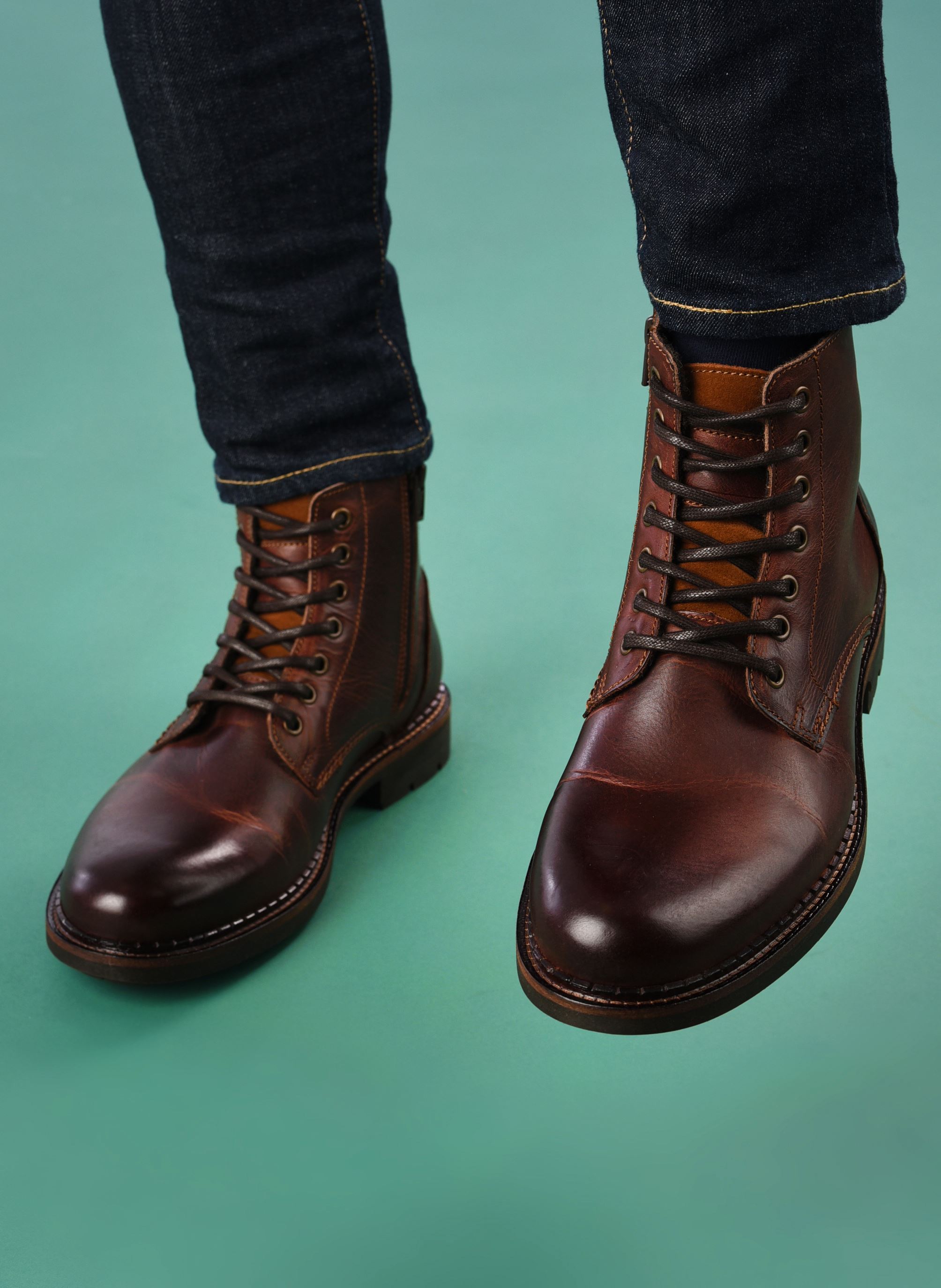 Bottines à lacets Pamurp homme marron Marvin&Co Bottines à lacets Pamurp homme marron Cognac