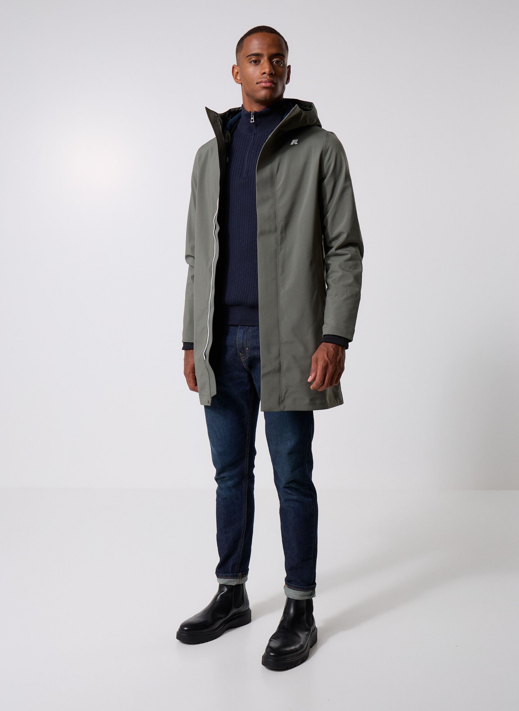 Vestes imperméables Thomas Bonded homme vert K-Way Vestes imperméables Thomas Bonded homme vert GREEN BLACKISH - BLUE DEPTH