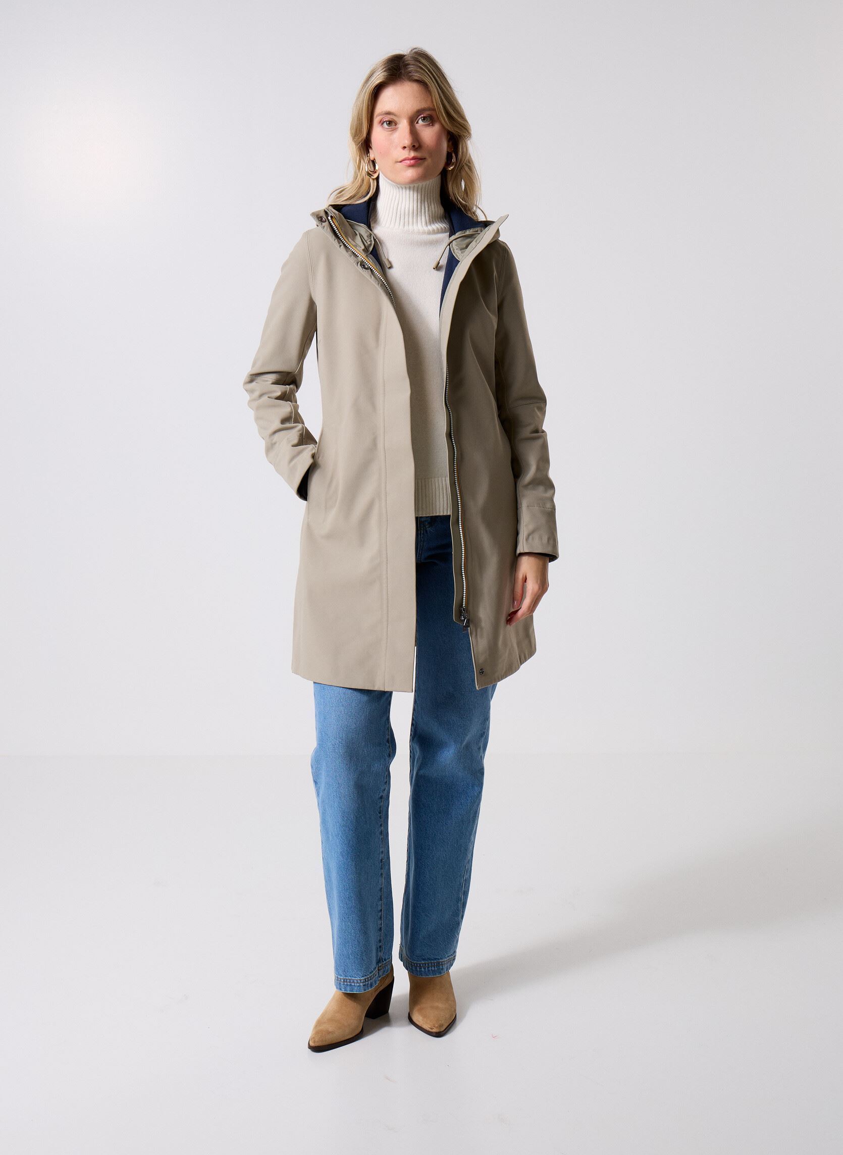Vestes imperméable Stephy Bonded femme marron K-Way Vestes imperméable Stephy Bonded femme marron GREEN OAK - BLUE DEPTH