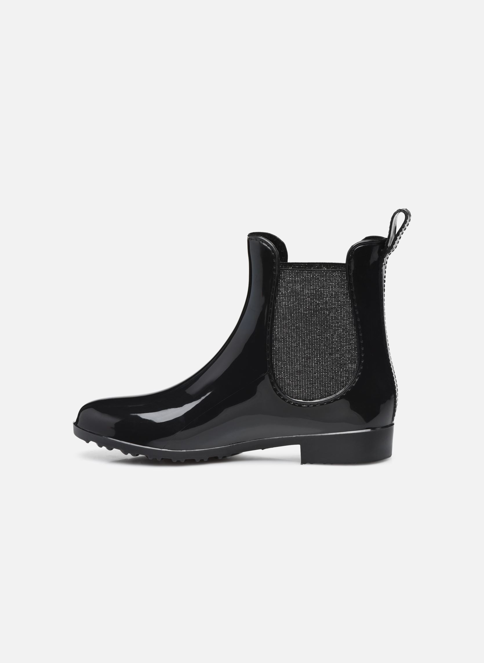 Bottes de pluie RAINBOO femme noir Les Tropéziennes par M Belarbi Bottes de pluie RAINBOO femme noir NOIR/ARGENT