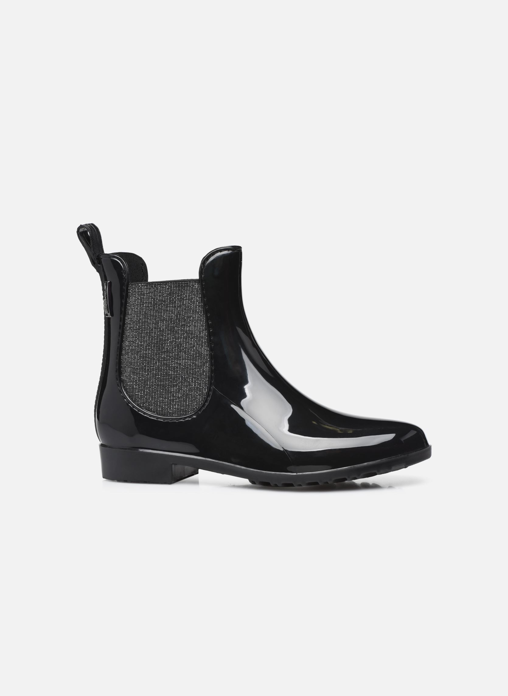 Bottes de pluie RAINBOO femme noir Les Tropéziennes par M Belarbi Bottes de pluie RAINBOO femme noir NOIR/ARGENT