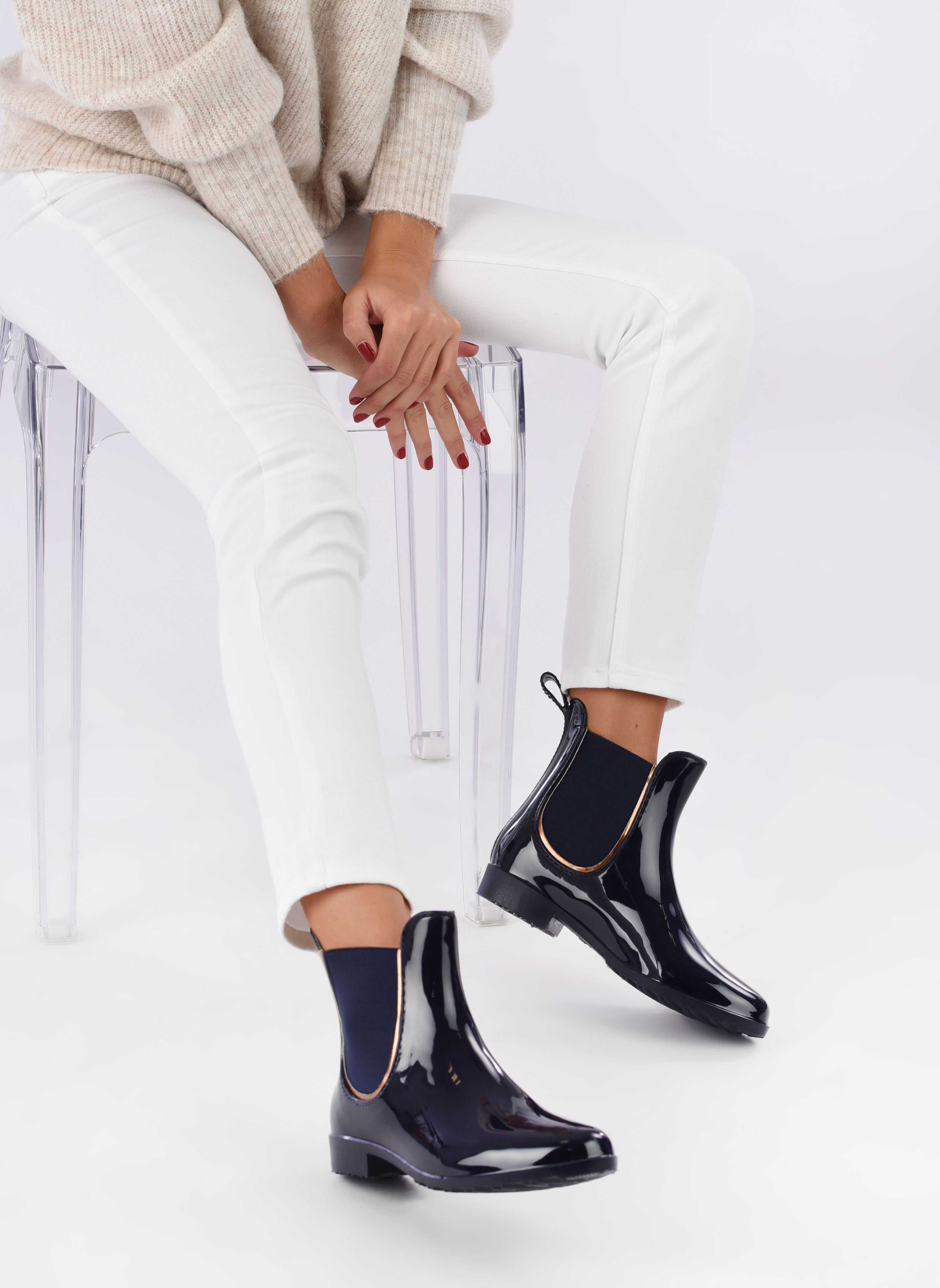 Bottes de pluie RAINBOO femme bleu Les Tropéziennes par M Belarbi Bottes de pluie RAINBOO femme bleu MARINE